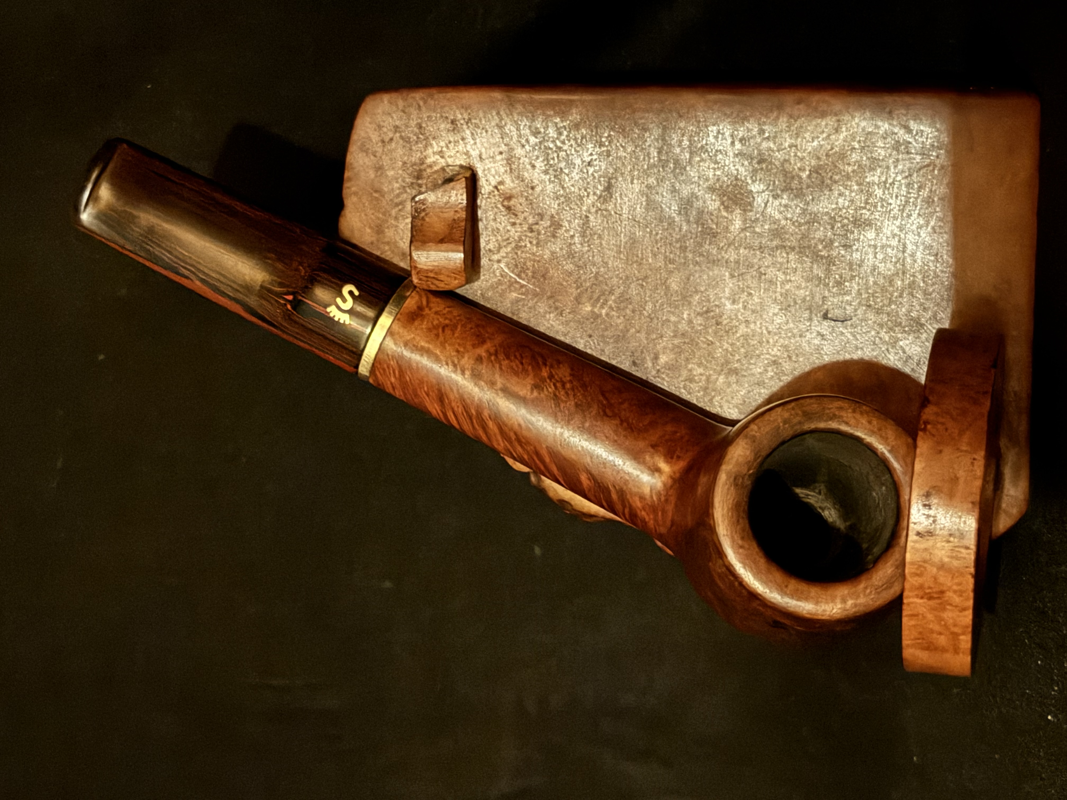 Stanwell Hand Made 148 Smooth Straight Canadian Cumberland Saddle Stem Pipe 2