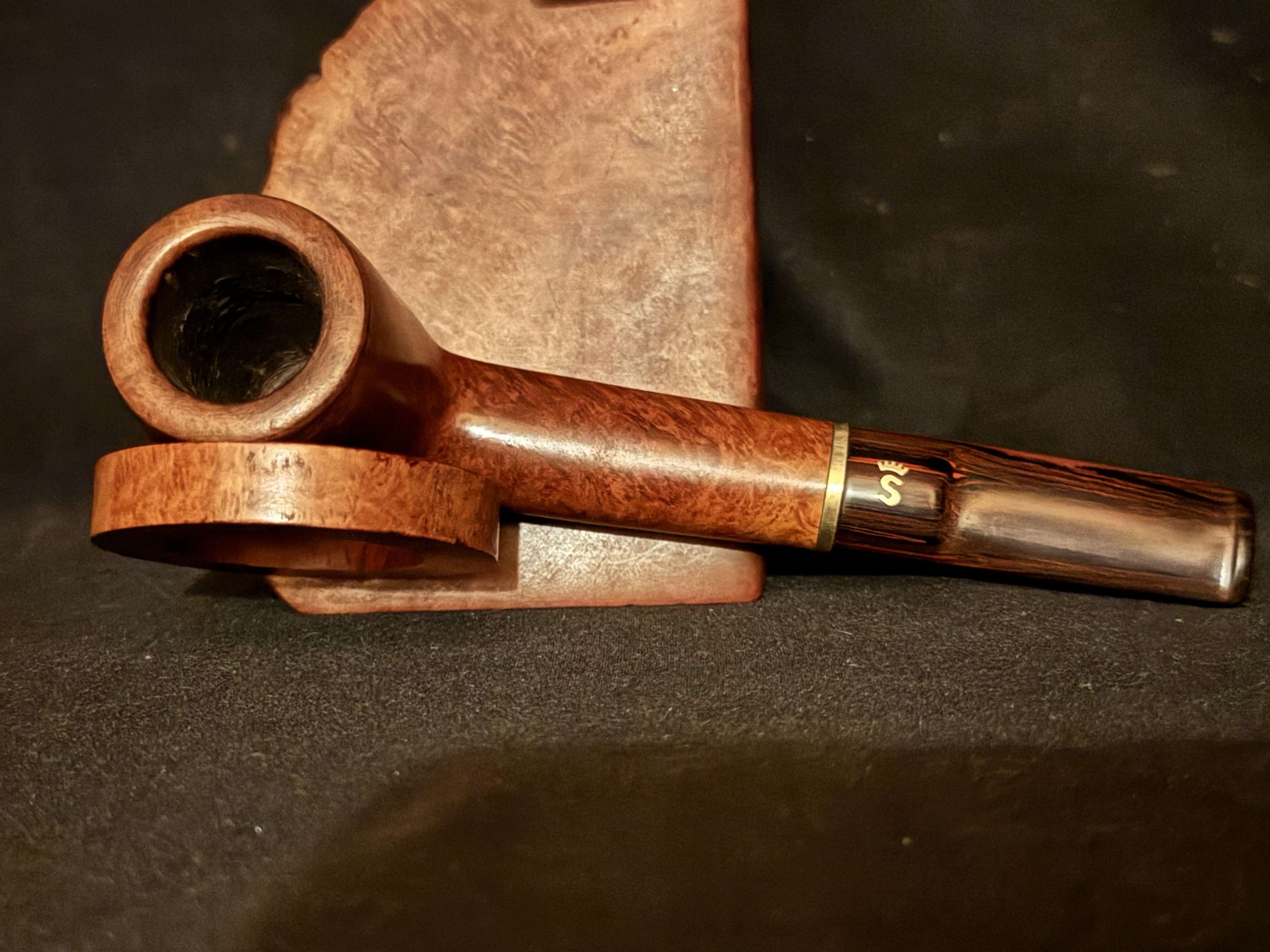Stanwell Hand Made 148 Smooth Straight Canadian Cumberland Saddle Stem Pipe 6