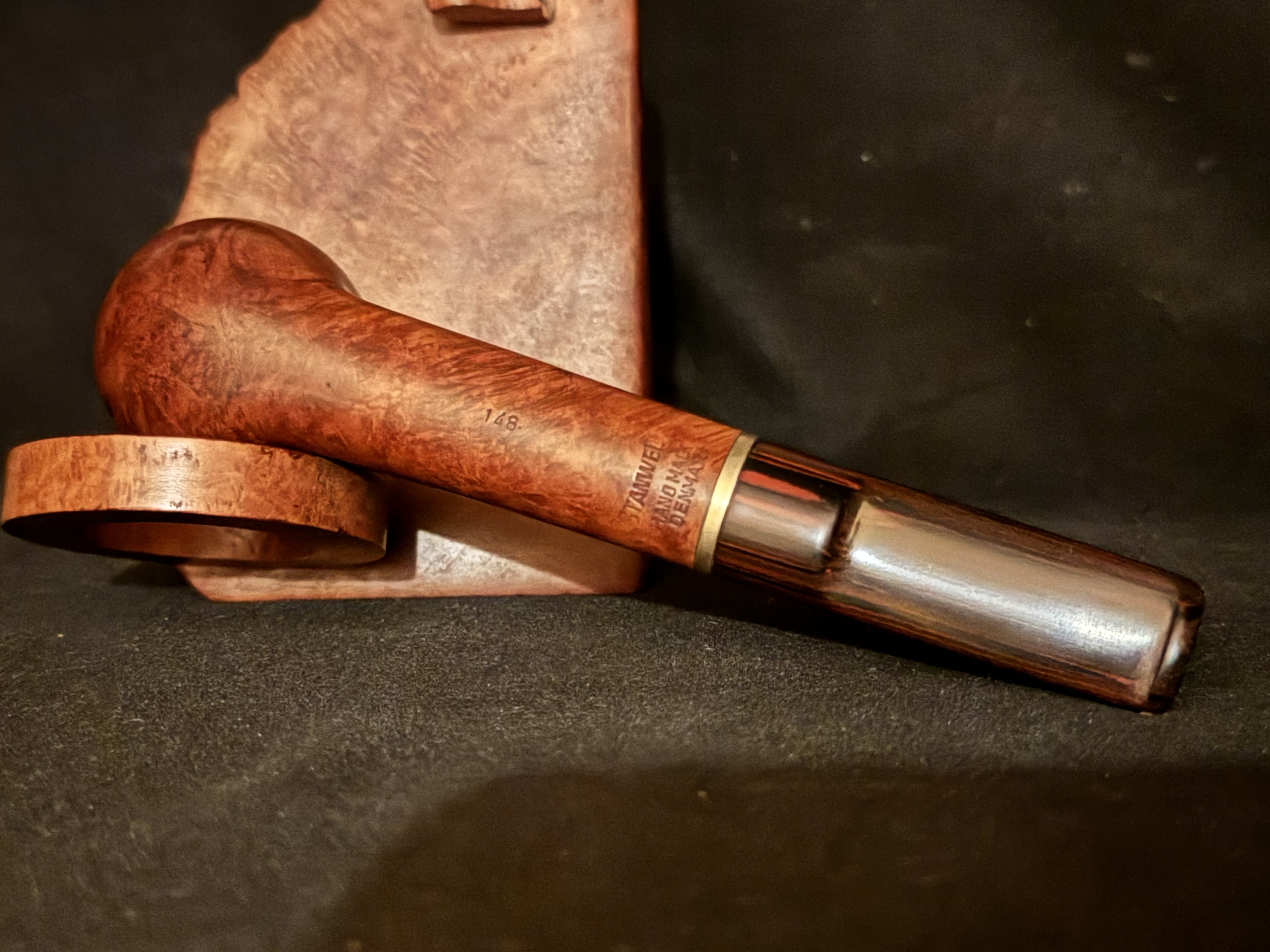 Stanwell Hand Made 148 Smooth Straight Canadian Cumberland Saddle Stem Pipe 7