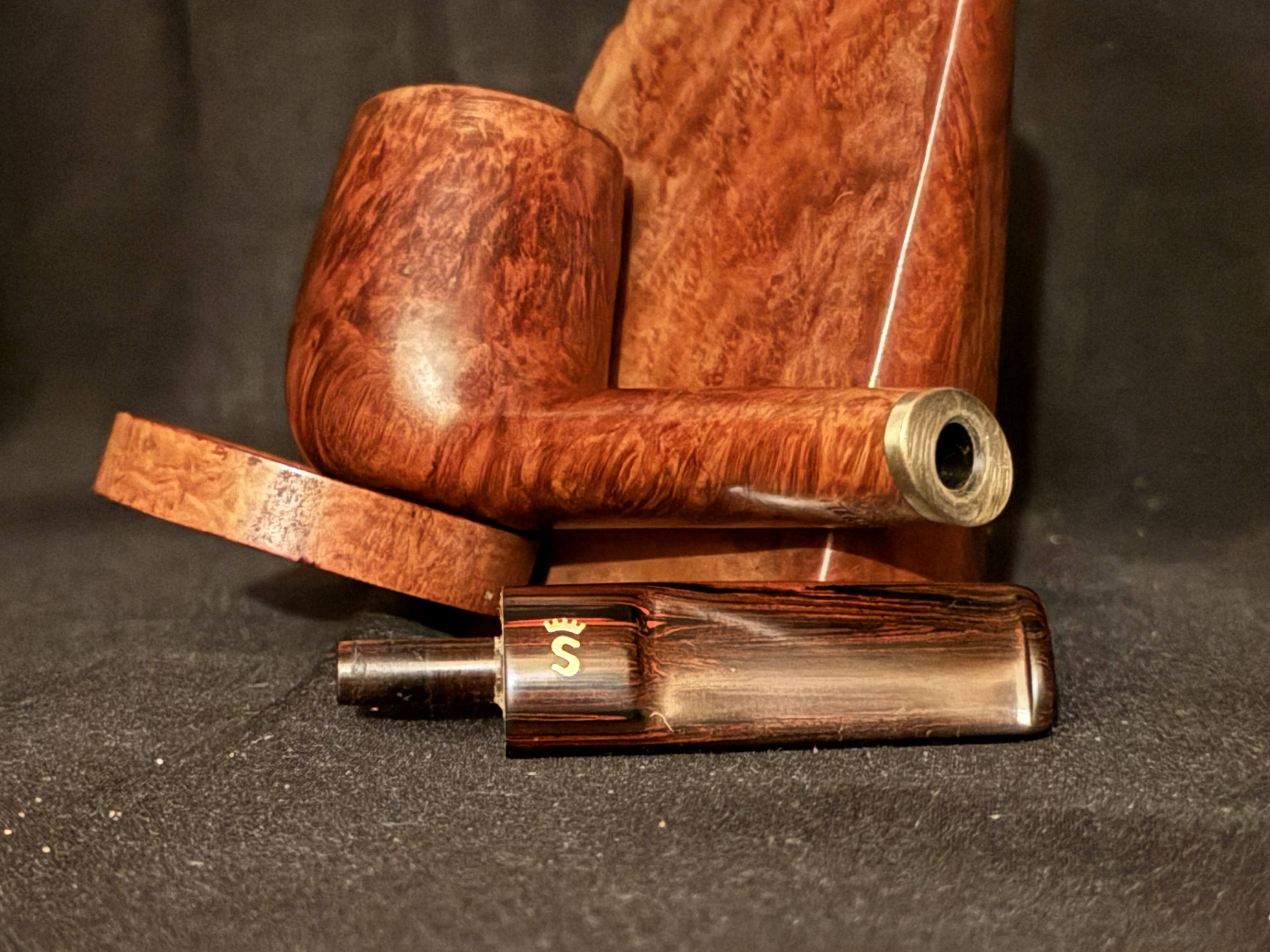 Stanwell Hand Made 148 Smooth Straight Canadian Cumberland Saddle Stem Pipe 12