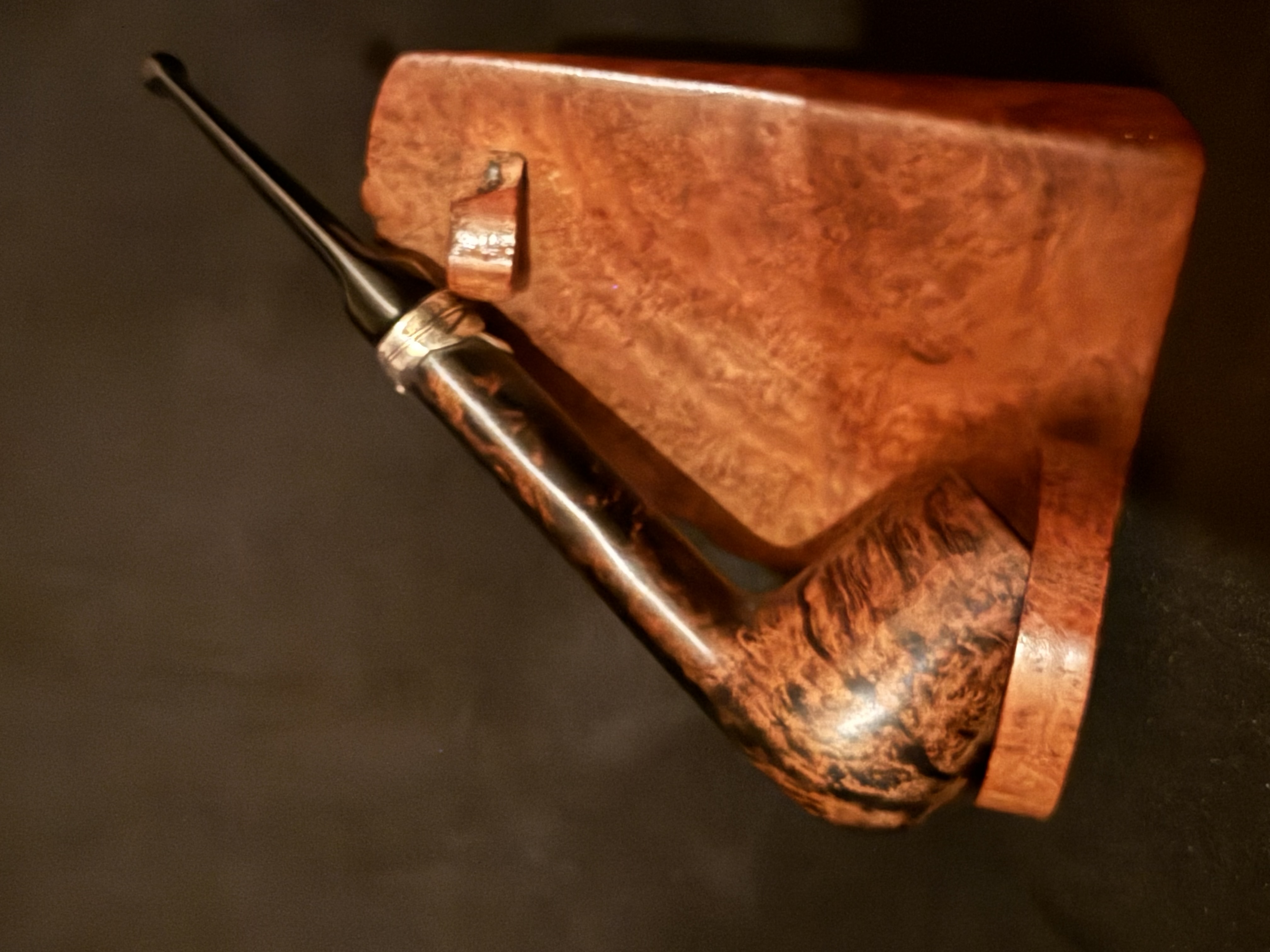Stanwell Flora Danica Made in Denmark 148 Straight Smooth Red Stained Vulcanite Saddle Stem Era 1948-1998 Estate Pipe 3