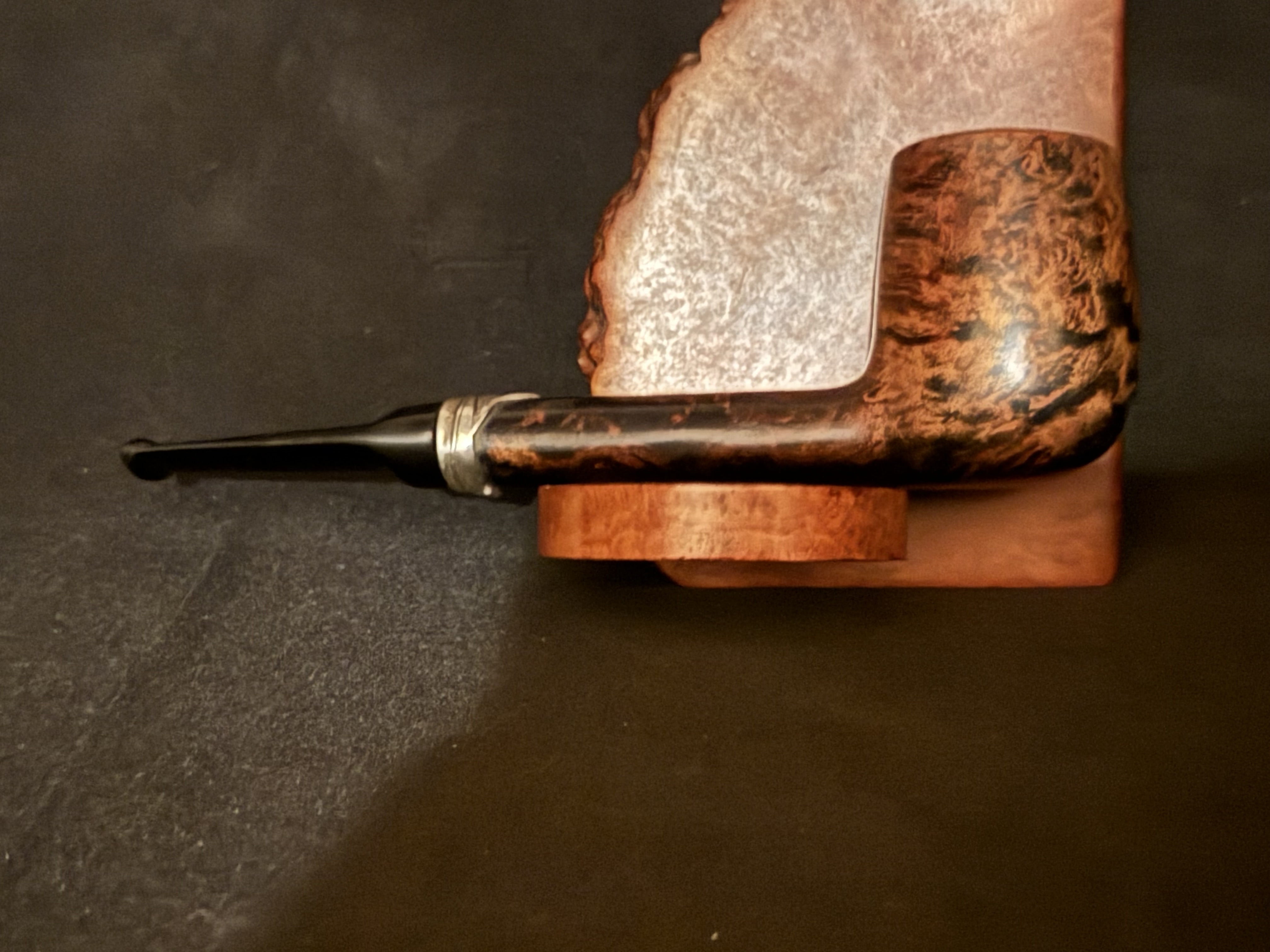 Stanwell Flora Danica Made in Denmark 148 Straight Smooth Red Stained Vulcanite Saddle Stem Era 1948-1998 Estate Pipe 7