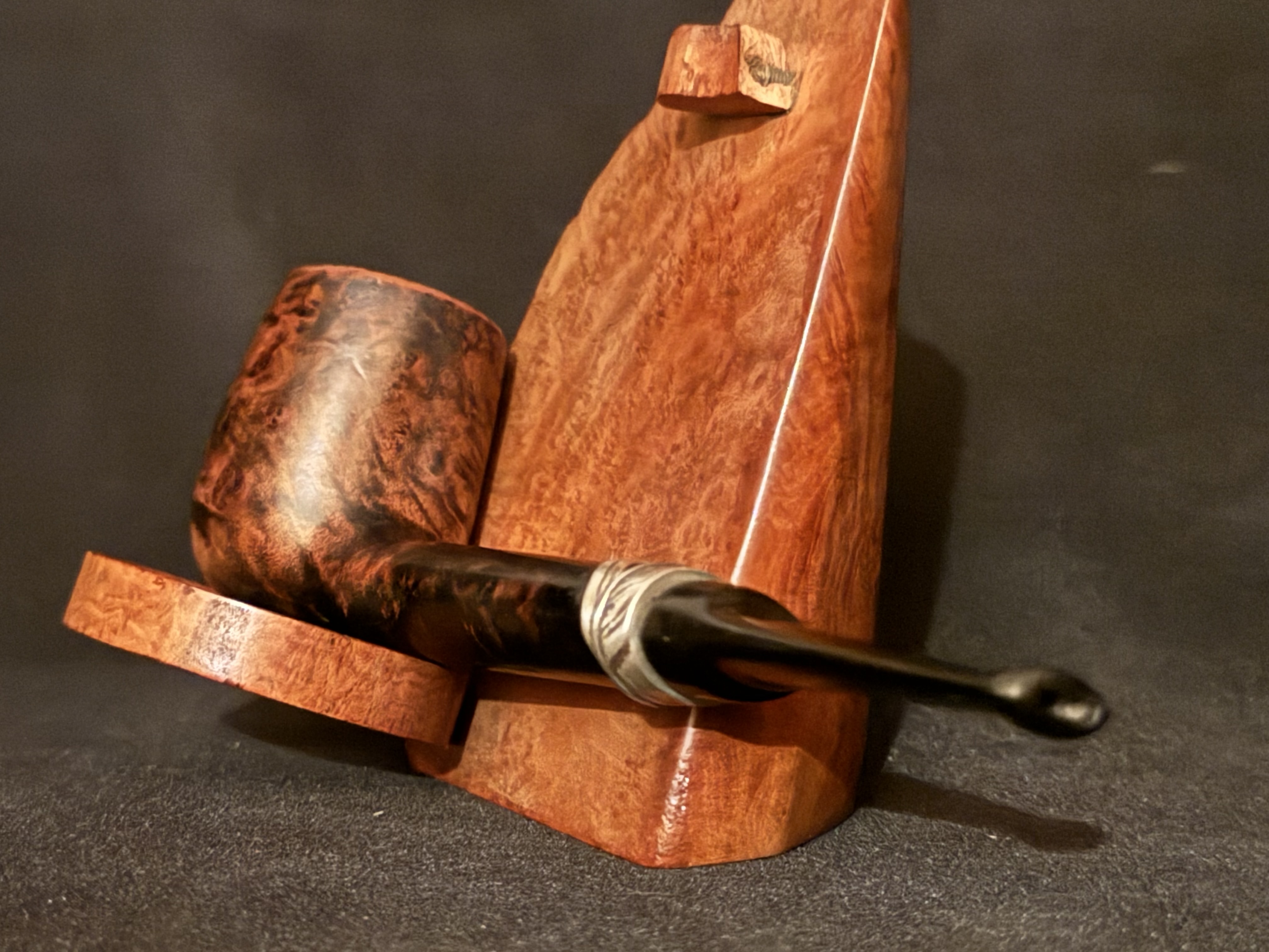 Stanwell Flora Danica Made in Denmark 148 Straight Smooth Red Stained Vulcanite Saddle Stem Era 1948-1998 Estate Pipe 8