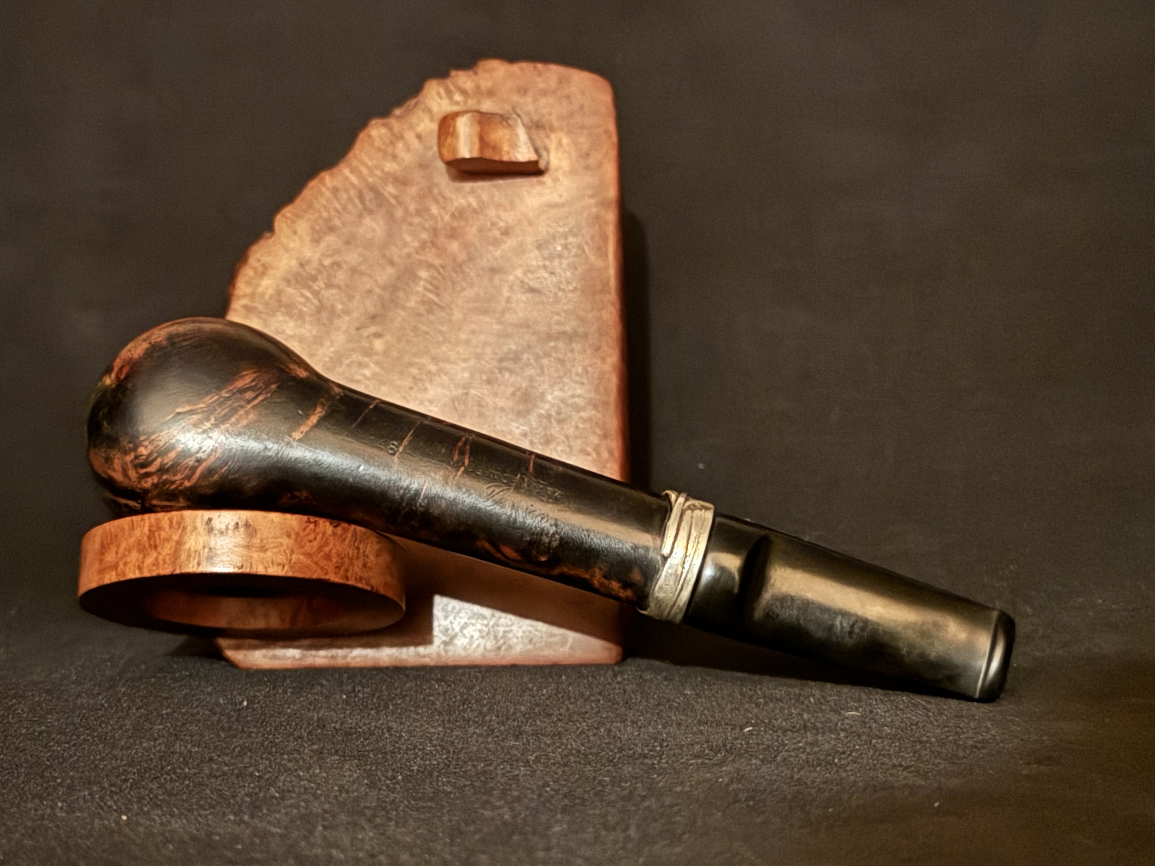 Stanwell Flora Danica Made in Denmark 148 Straight Smooth Red Stained Vulcanite Saddle Stem Era 1948-1998 Estate Pipe 10