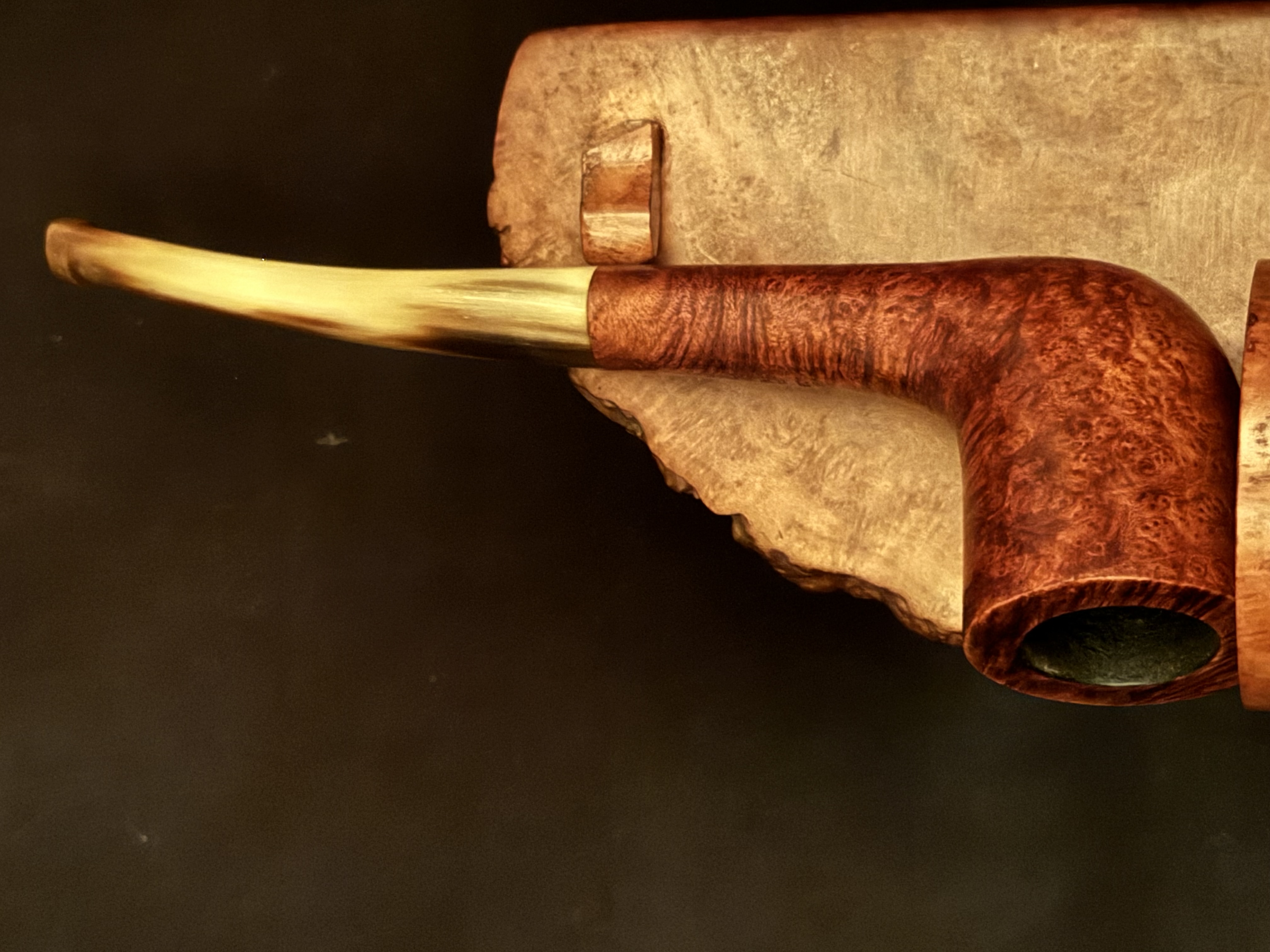 Steel's (2062) Pat no 8304 Smooth Straight Zulu Briar Pipe, Fishtail Stem, No Filter, Estate