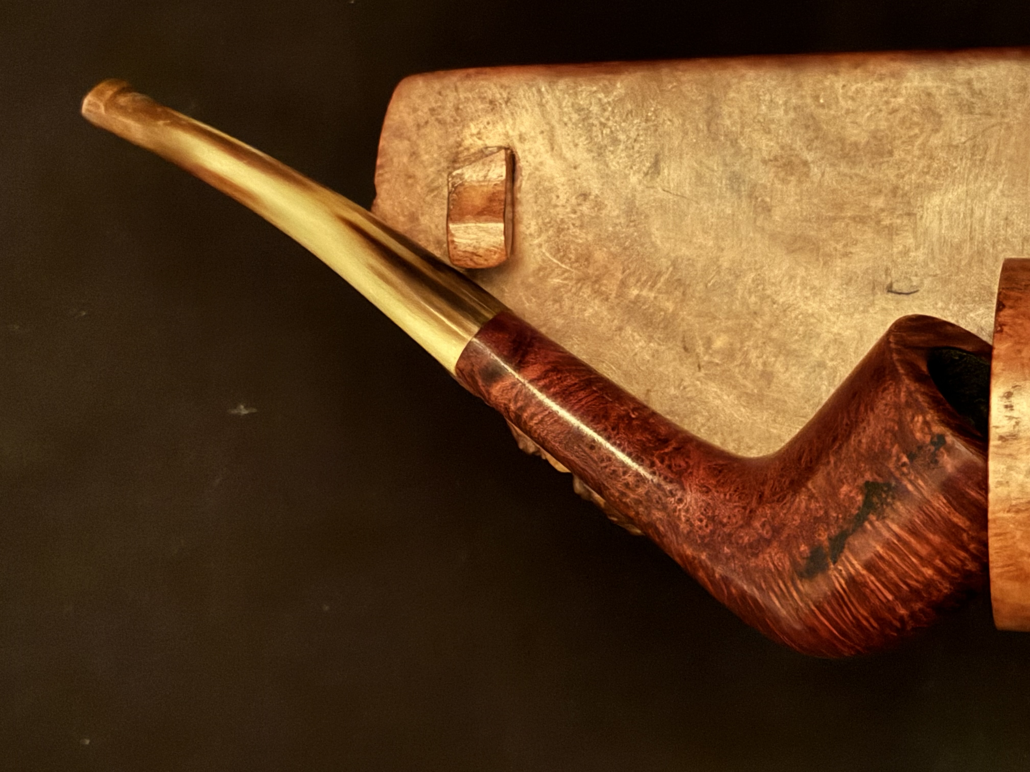 Steel's (2062) Pat no 8304 Smooth Straight Zulu Briar Pipe, Fishtail Stem, No Filter, Estate 2