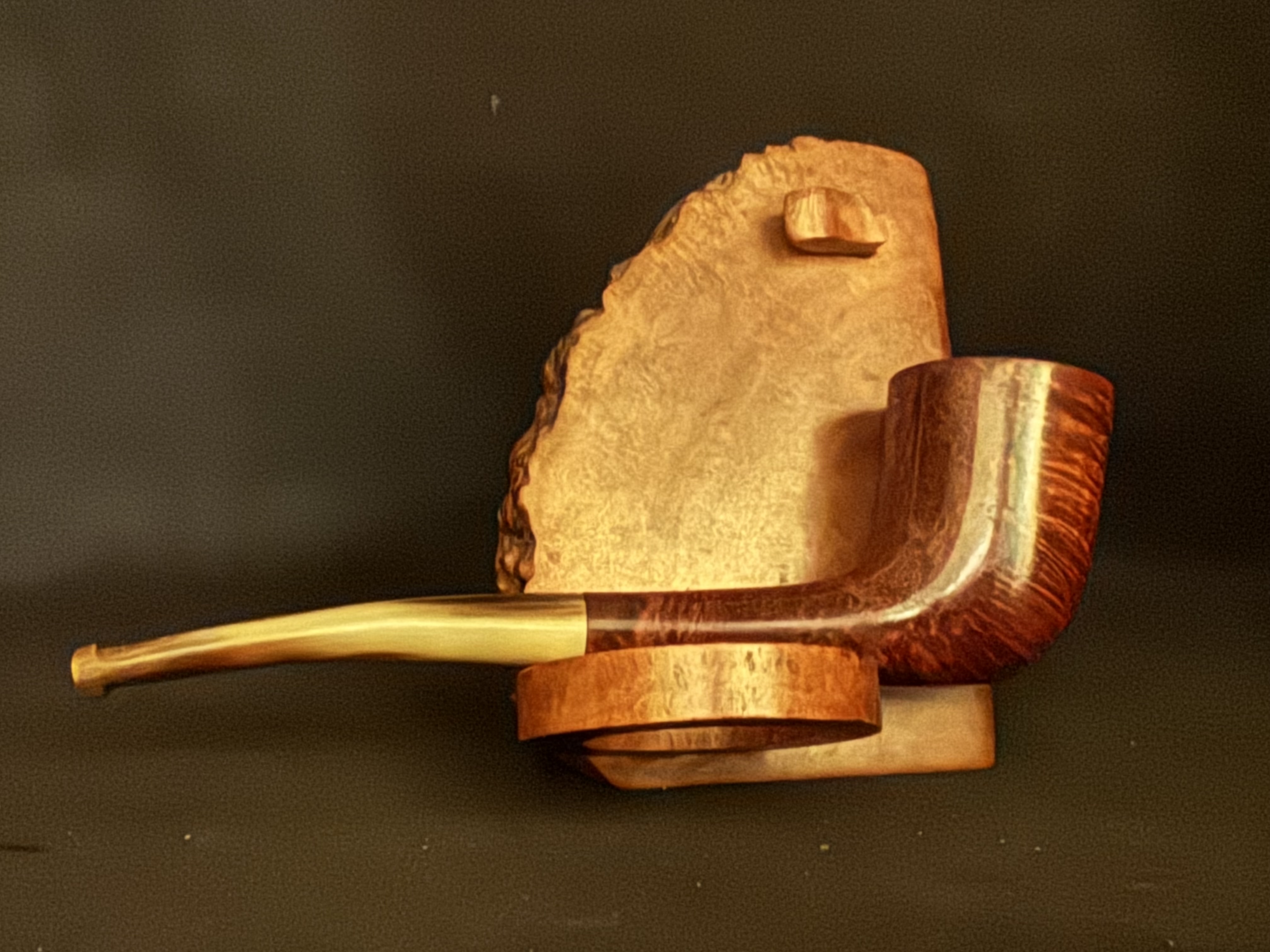 Steel's (2062) Pat no 8304 Smooth Straight Zulu Briar Pipe, Fishtail Stem, No Filter, Estate 5