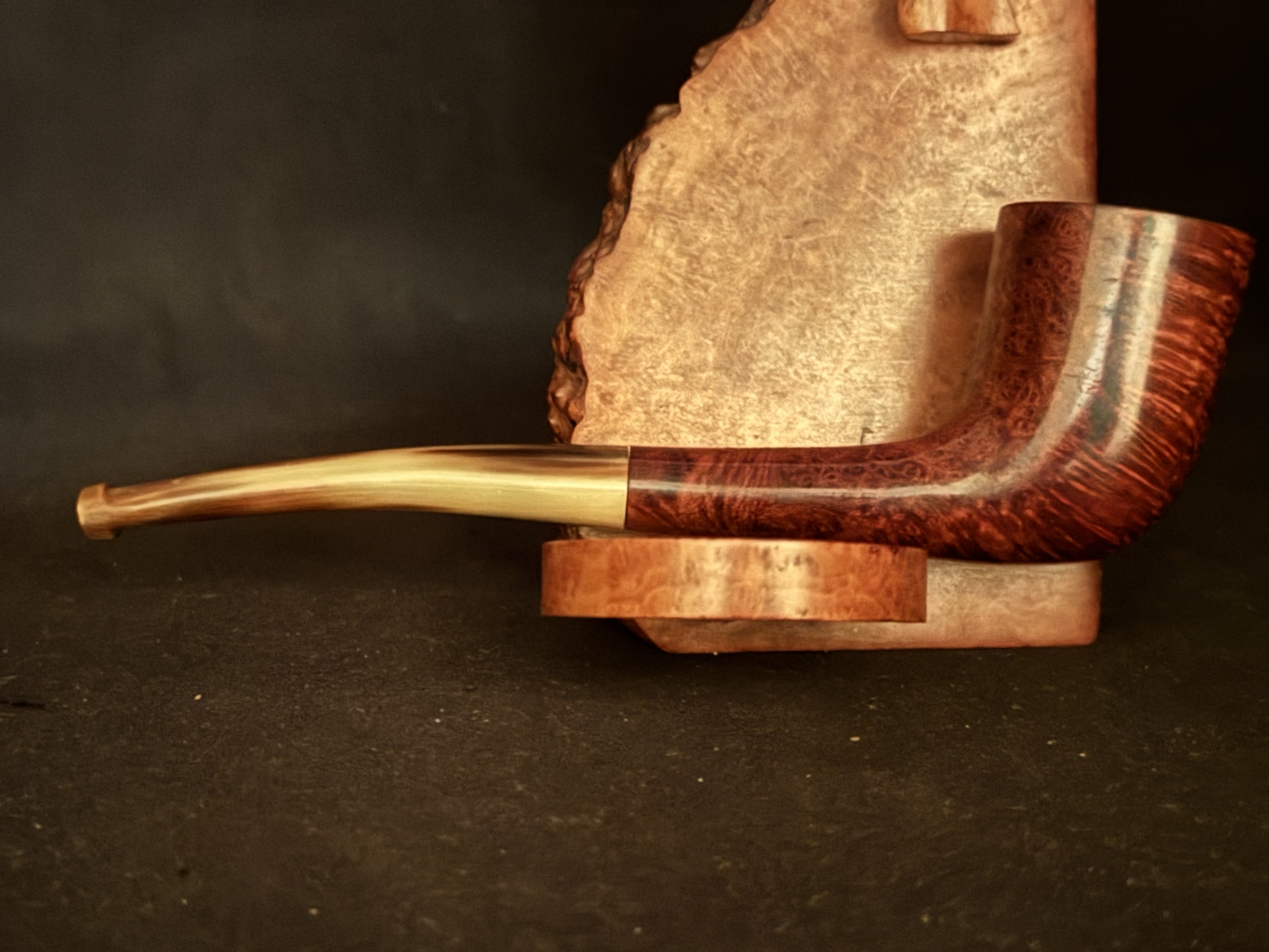 Steel's (2062) Pat no 8304 Smooth Straight Zulu Briar Pipe, Fishtail Stem, No Filter, Estate 6