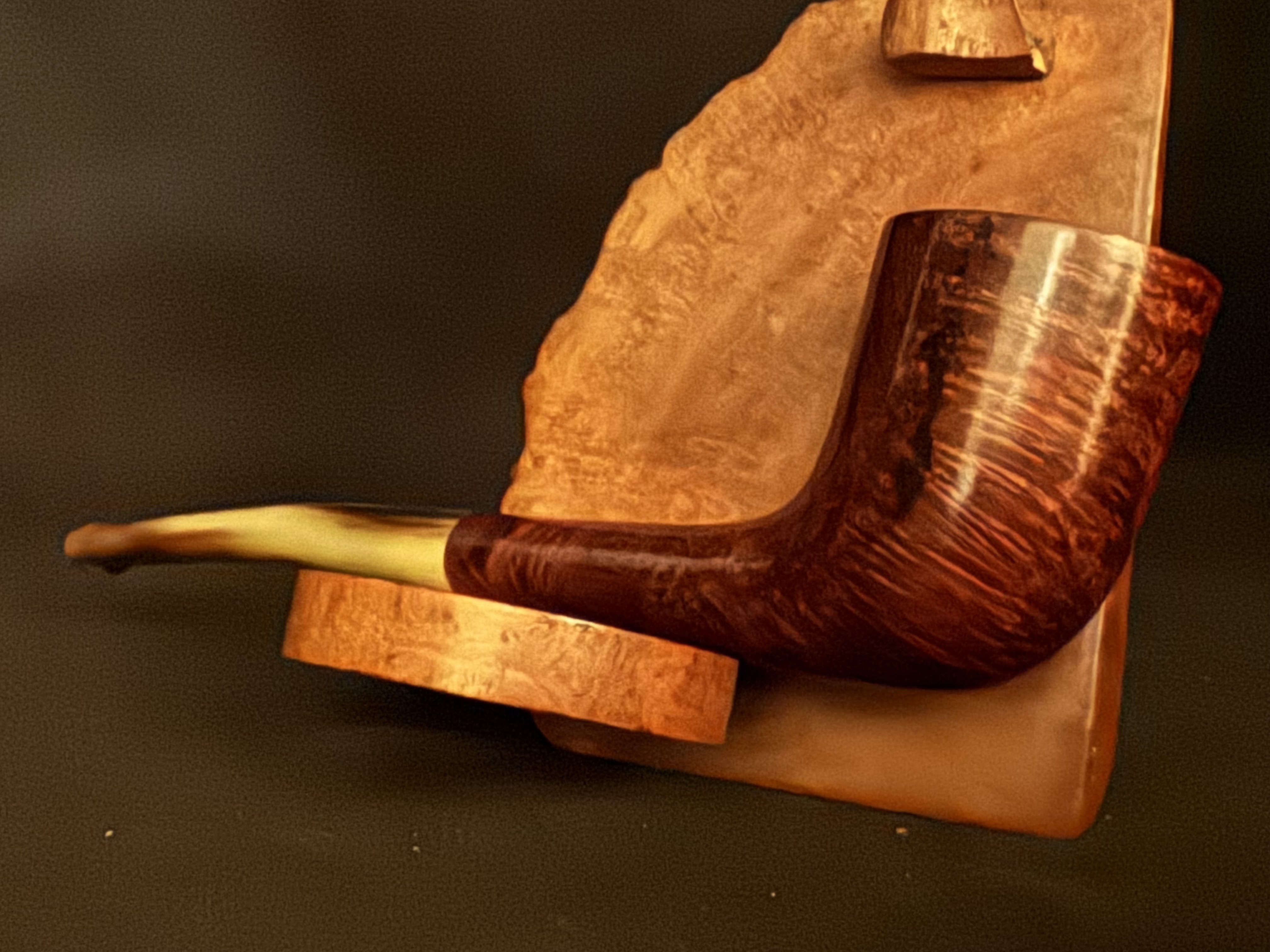 Steel's (2062) Pat no 8304 Smooth Straight Zulu Briar Pipe, Fishtail Stem, No Filter, Estate 7