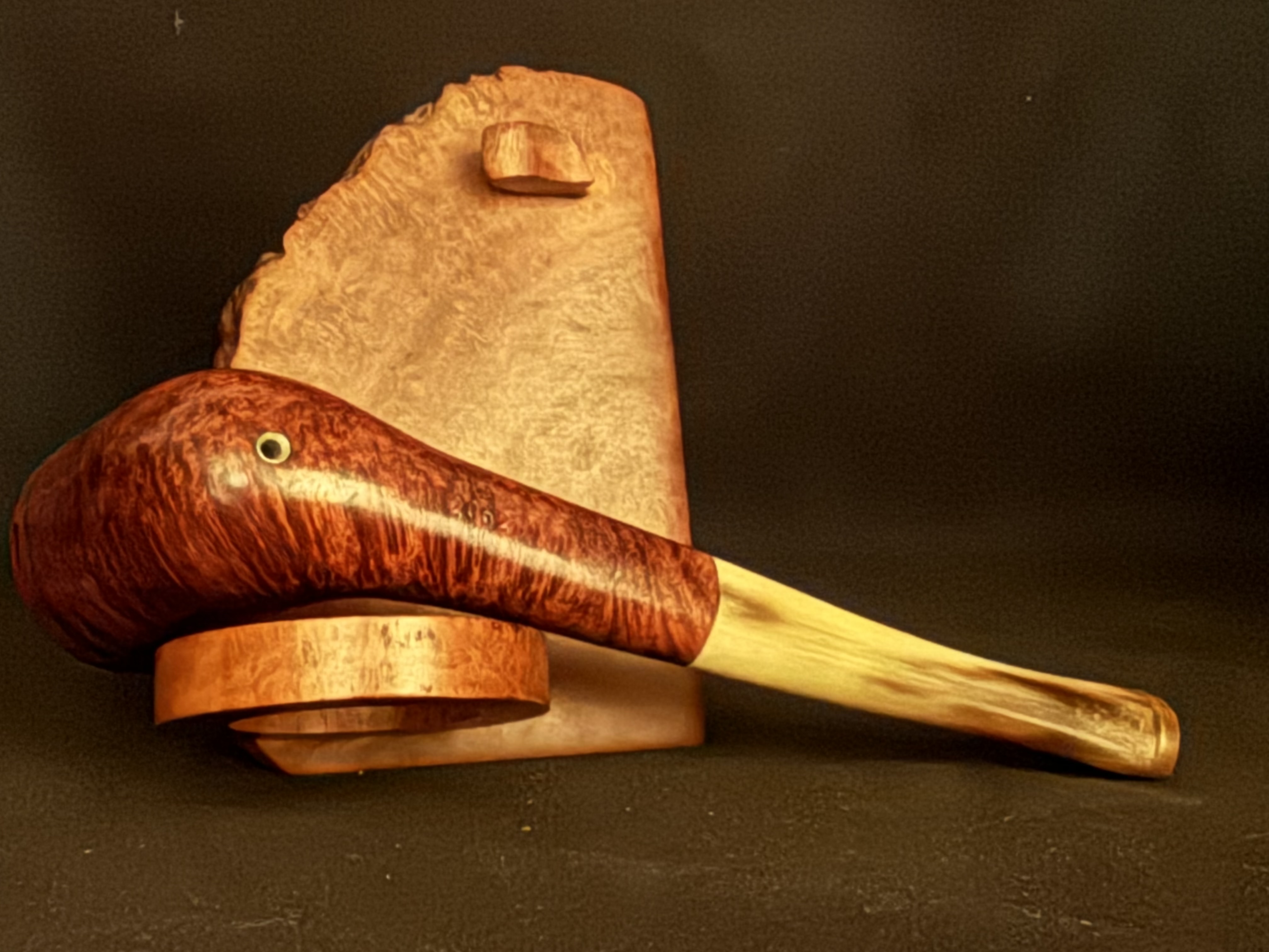 Steel's (2062) Pat no 8304 Smooth Straight Zulu Briar Pipe, Fishtail Stem, No Filter, Estate 8