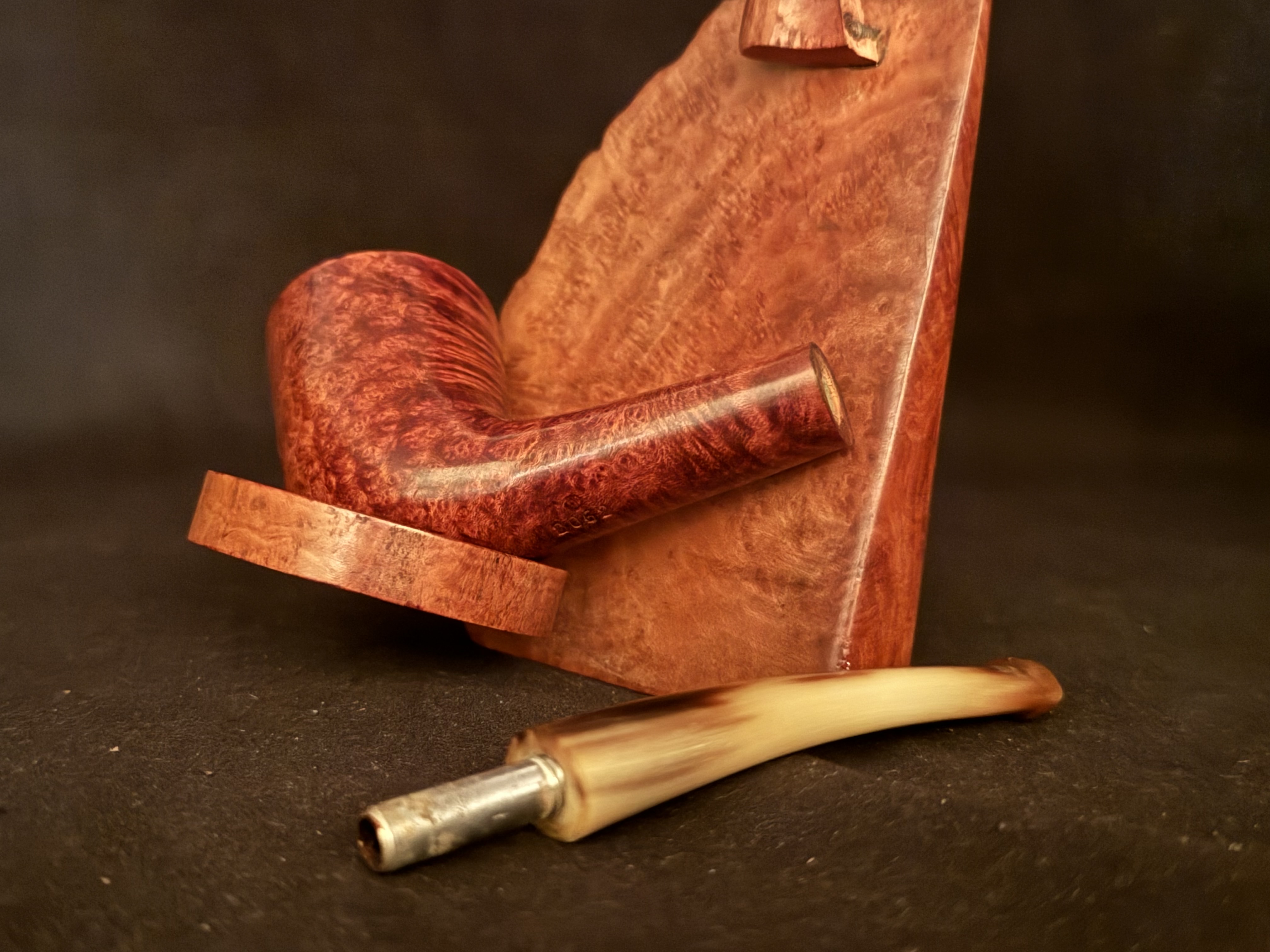 Steel's (2062) Pat no 8304 Smooth Straight Zulu Briar Pipe, Fishtail Stem, No Filter, Estate 10