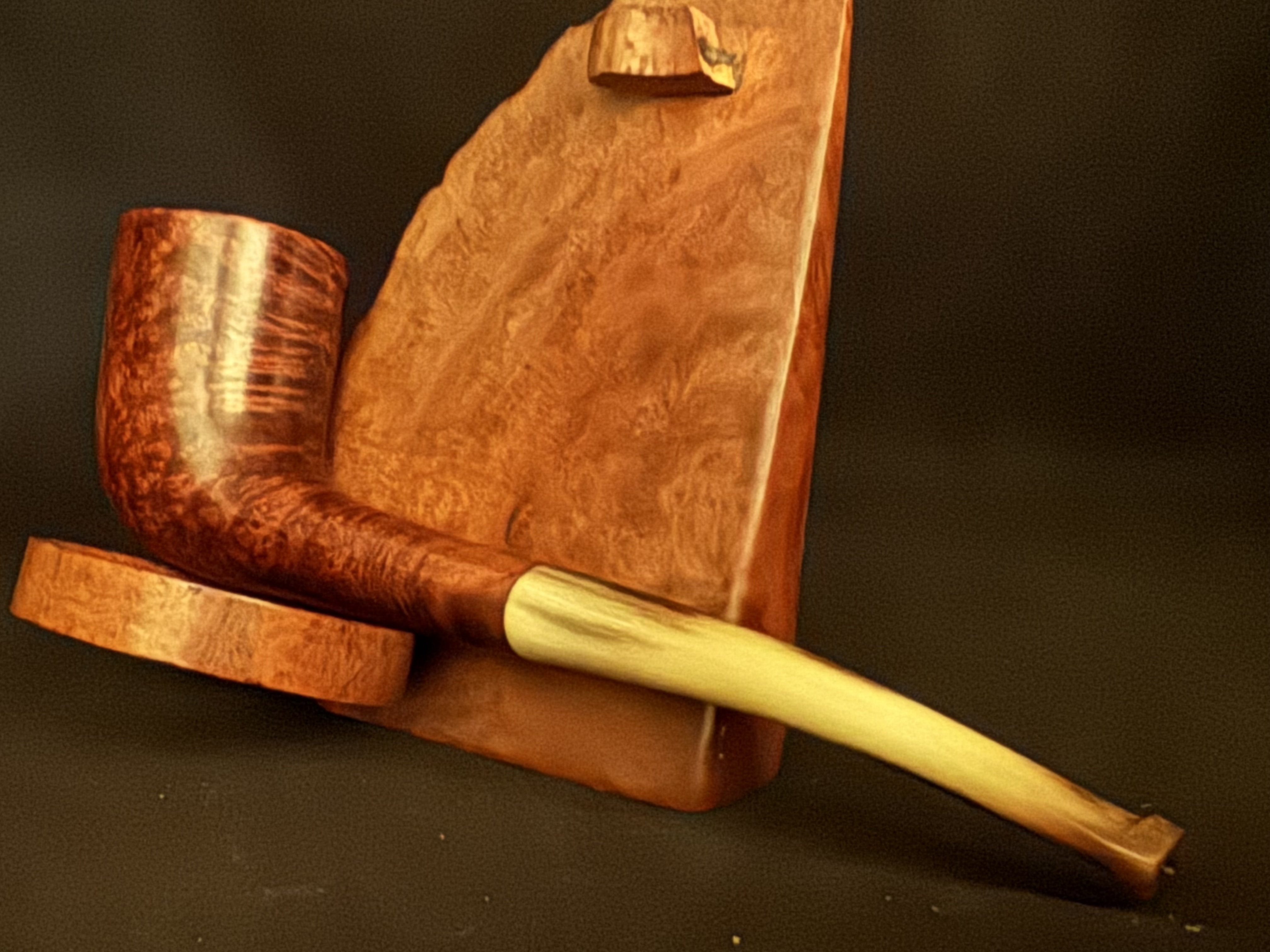 Steel's (2062) Pat no 8304 Smooth Straight Zulu Briar Pipe, Fishtail Stem, No Filter, Estate 11