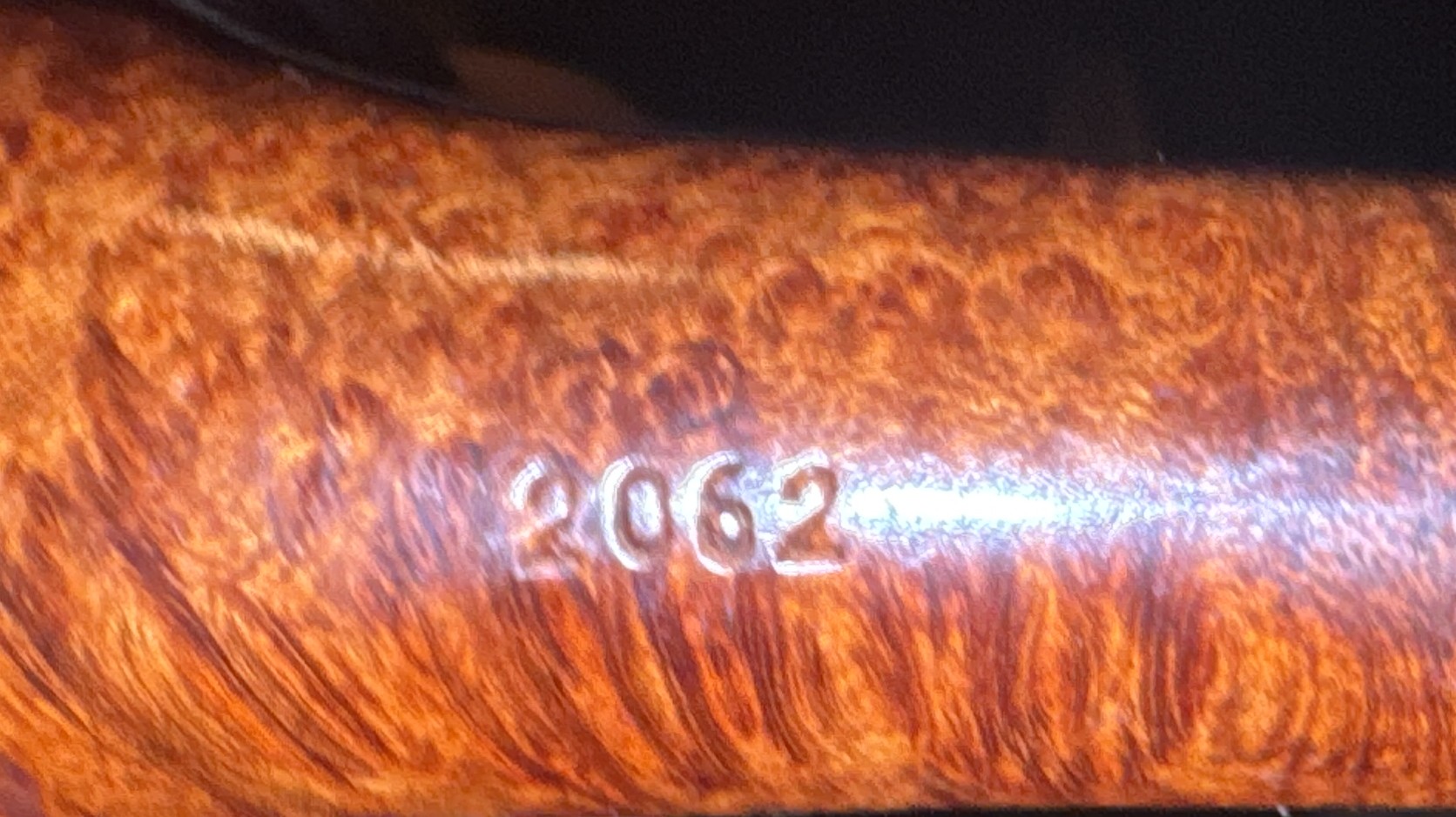 Steel's (2062) Pat no 8304 Smooth Straight Zulu Briar Pipe, Fishtail Stem, No Filter, Estate 12