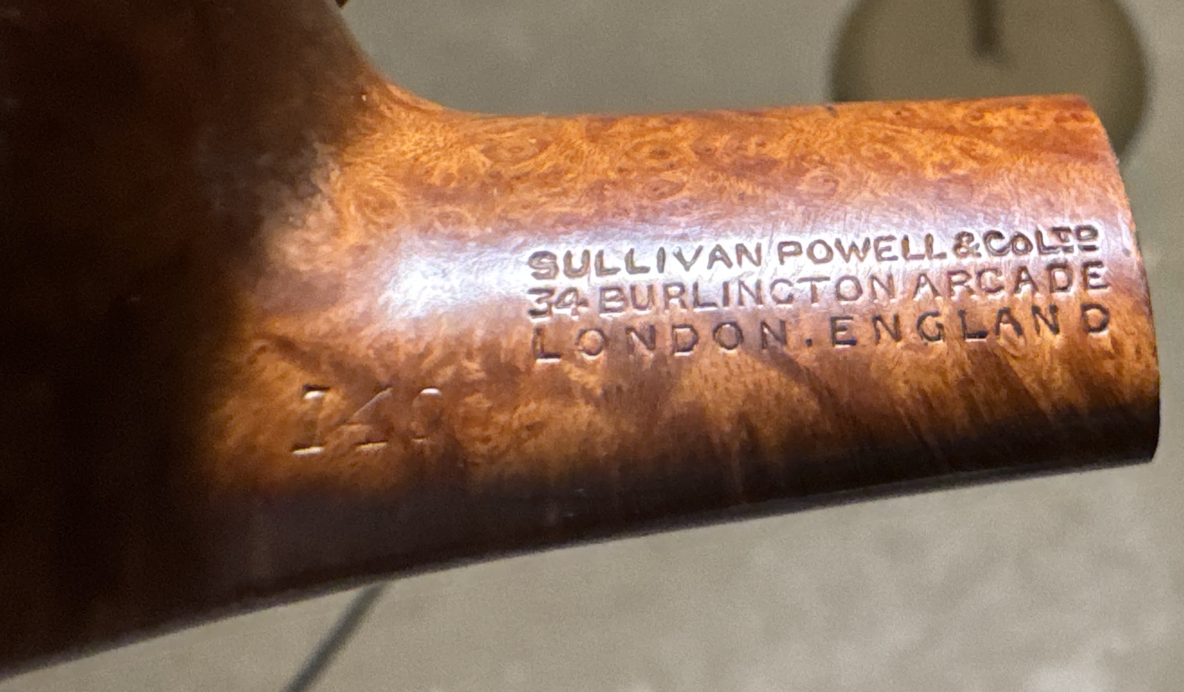 Sullivan Powell & Co Ltd Bent Apple Smooth Briar Estate Pipe, London 11