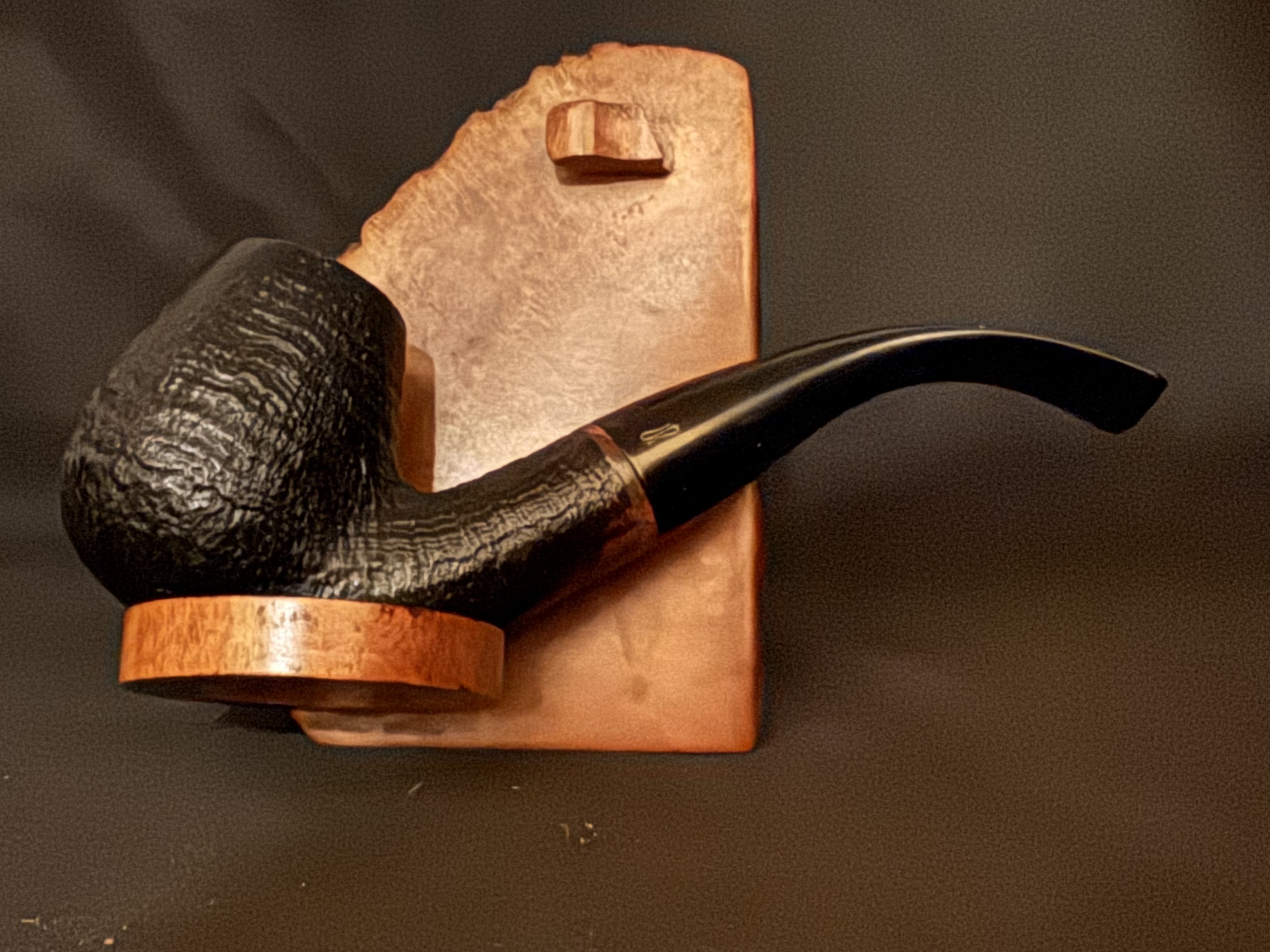 Svendborg Bark 308 Sandblast Bent Brandy Pipe, Danish Hand Made, with Sleeve 3
