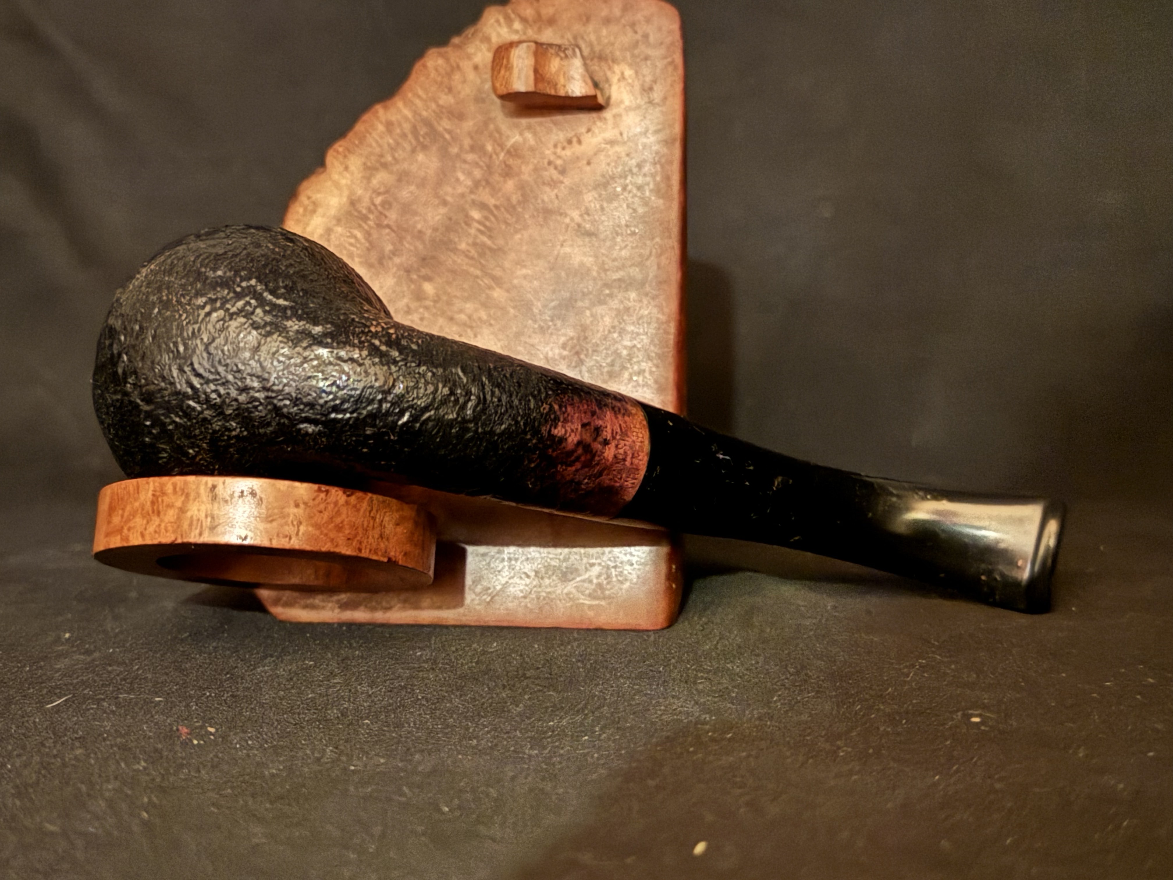 Svendborg Bark 308 Sandblast Bent Brandy Pipe, Danish Hand Made, with Sleeve 7