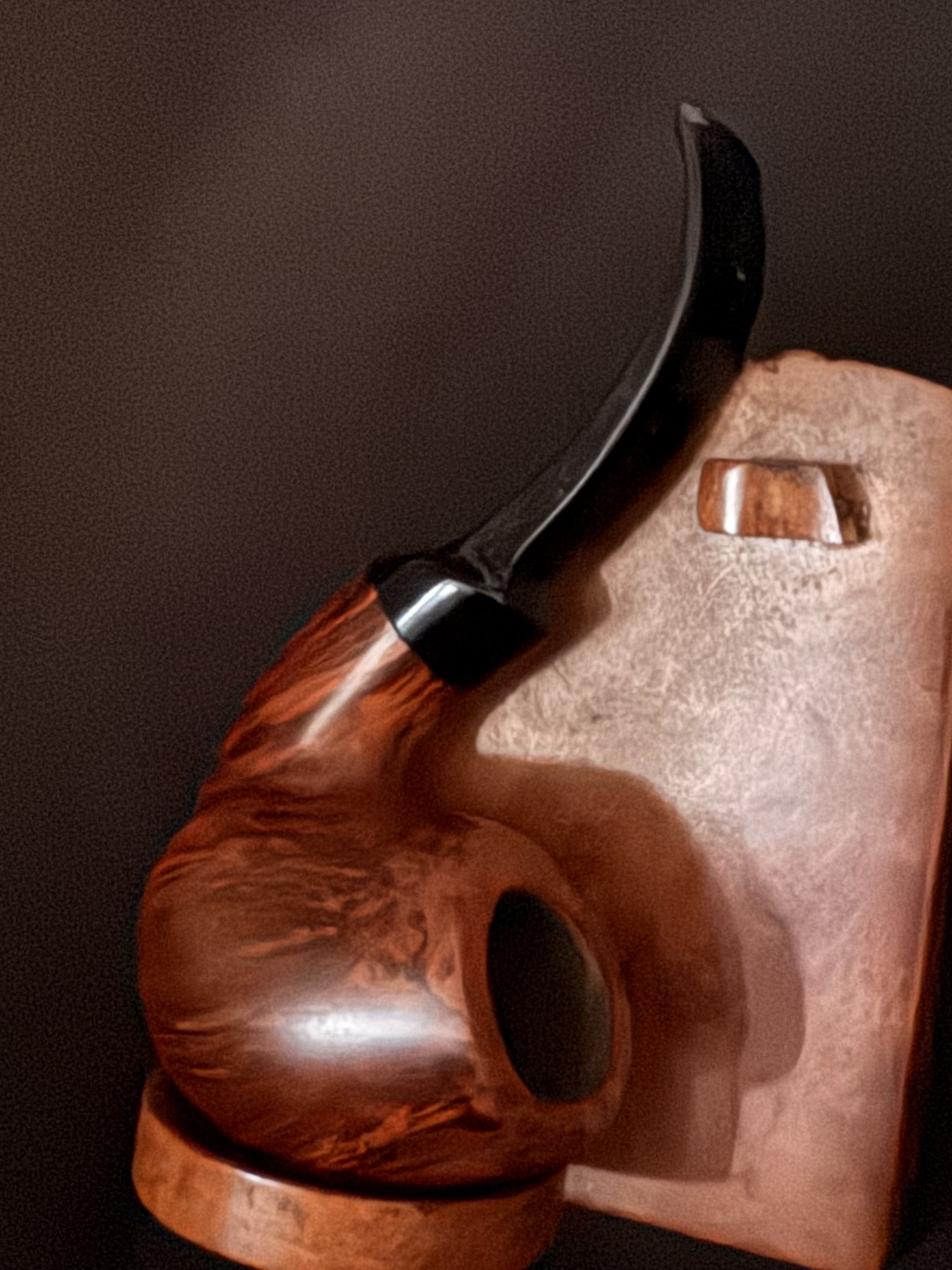 Svendborg C Danish Hand Carved Smooth Full Bent Apple Freehand Pipe, Saddle Stem 3