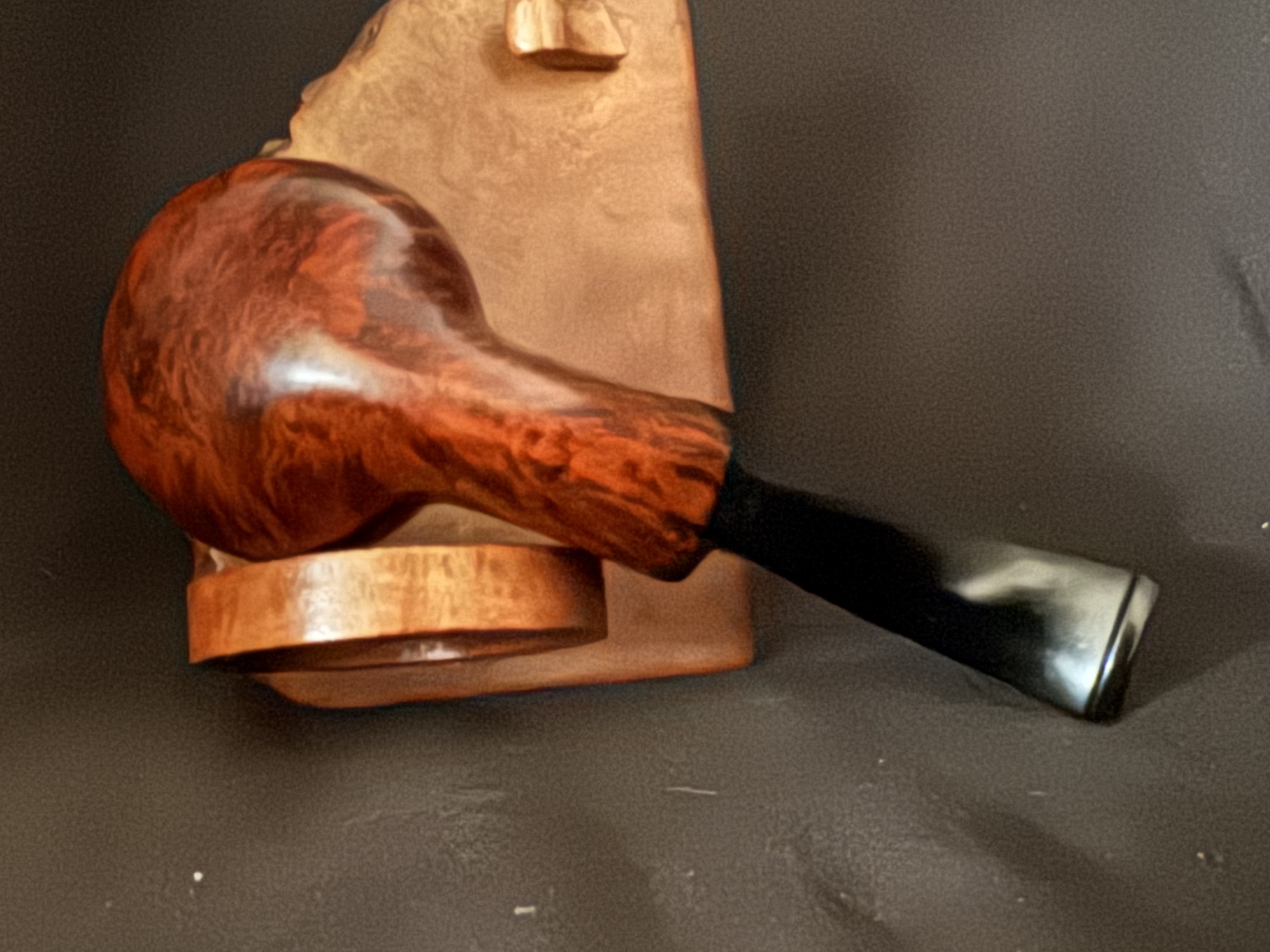 Svendborg C Danish Hand Carved Smooth Full Bent Apple Freehand Pipe, Saddle Stem 9