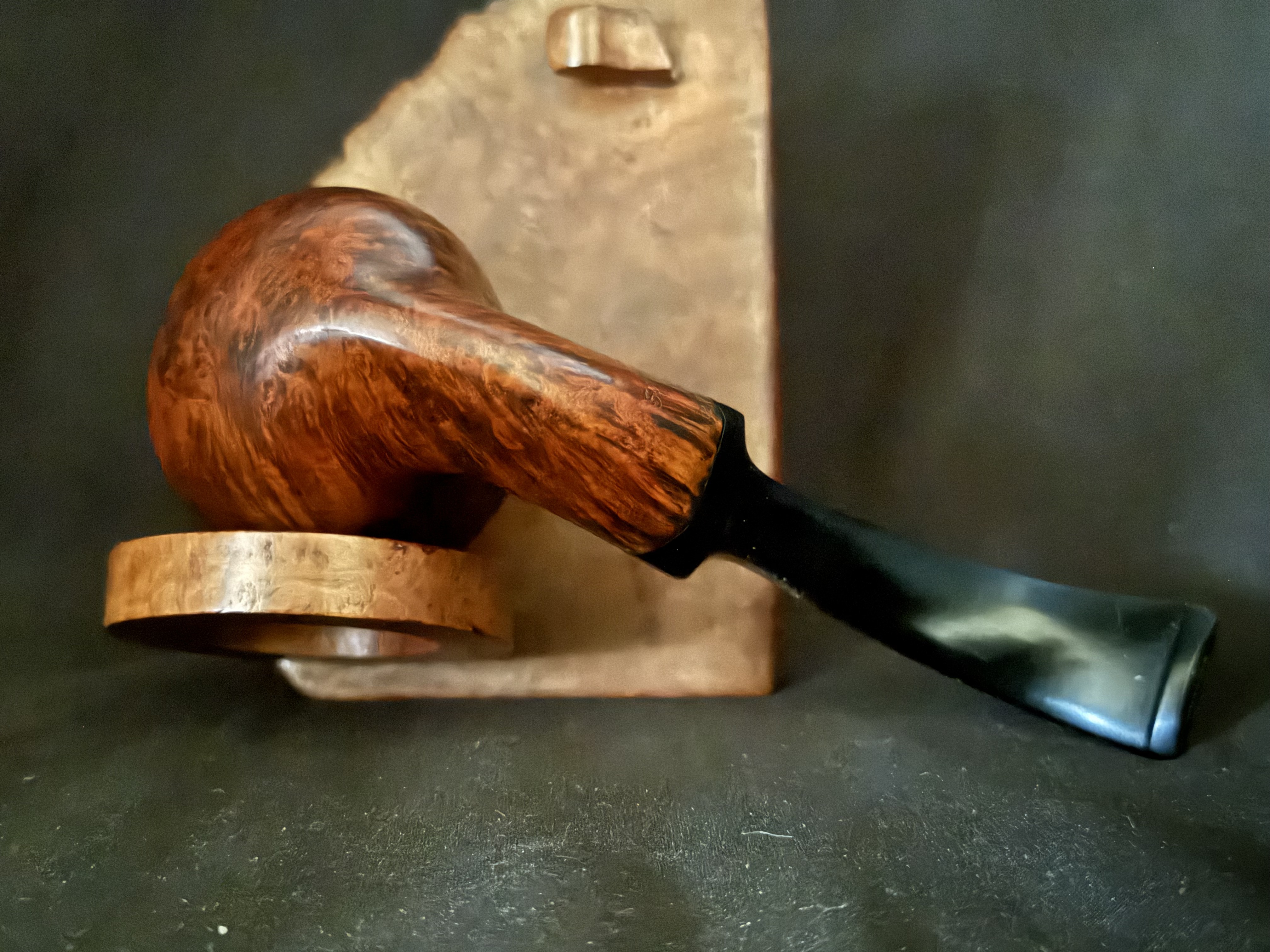 Svendborg C Danish Hand Carved Smooth Full Bent Apple Freehand Pipe, Saddle Stem 11