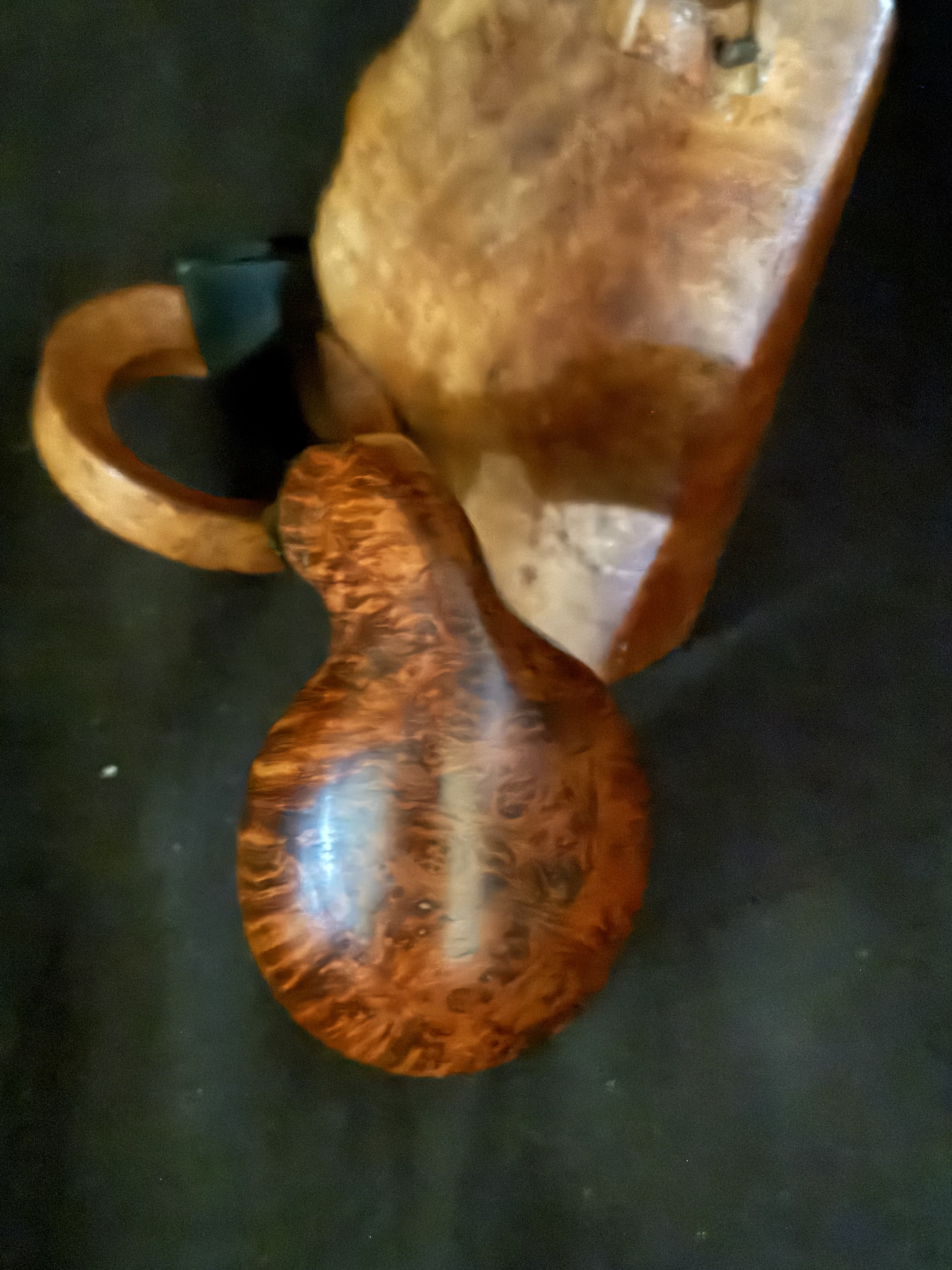Svendborg C Danish Hand Carved Smooth Full Bent Apple Freehand Pipe, Saddle Stem 12