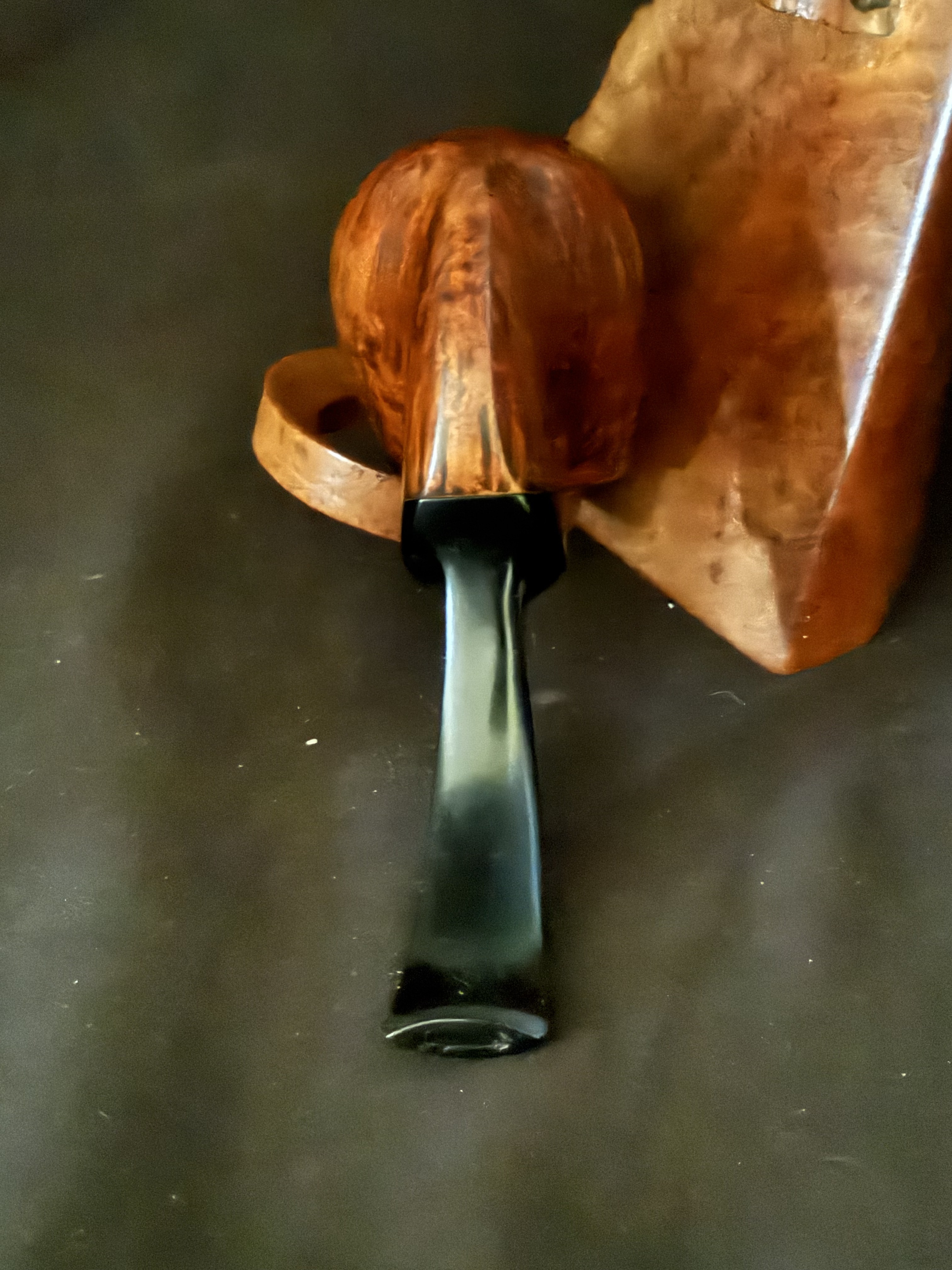 Svendborg C Danish Hand Carved Smooth Full Bent Apple Freehand Pipe, Saddle Stem 13
