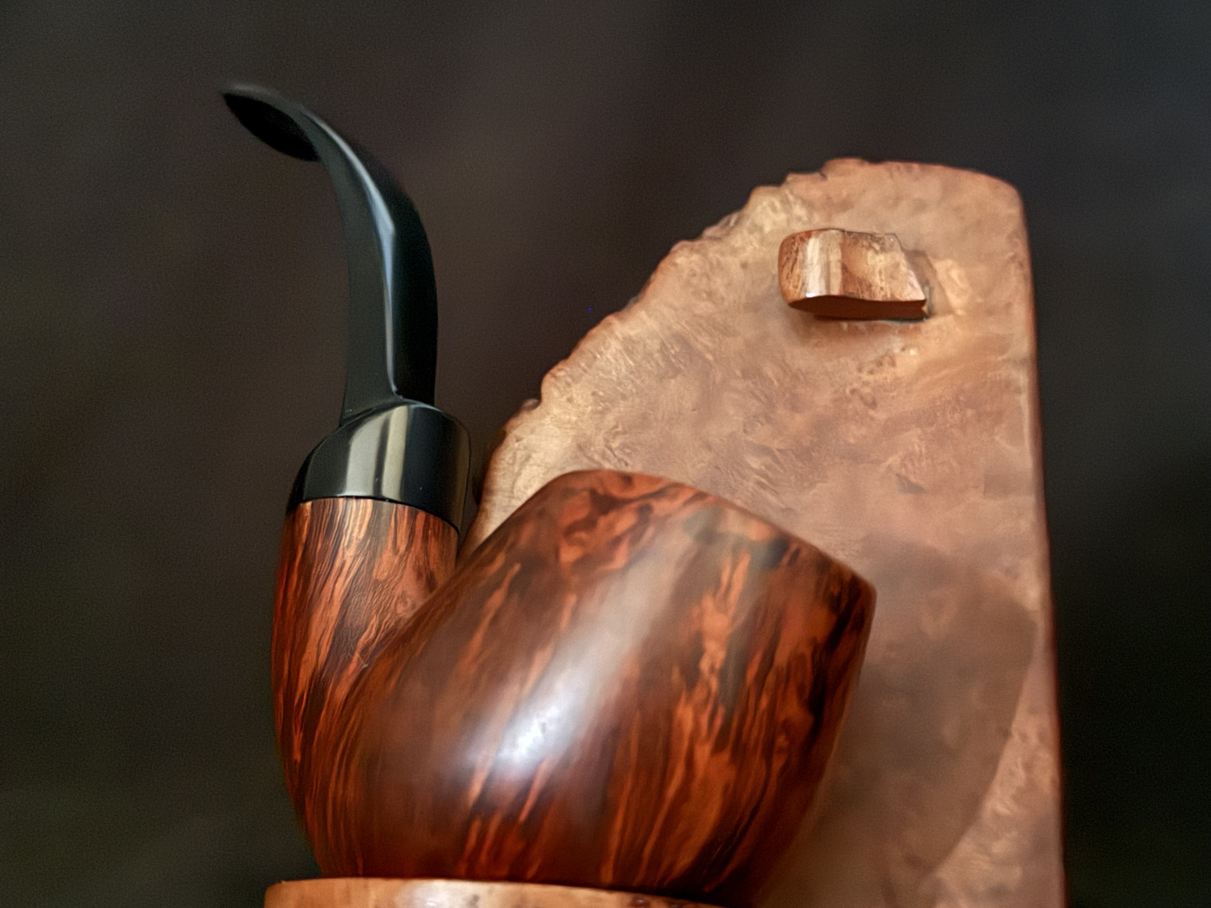 Svendborg C Danish Hand Carved Smooth Full Bent Apple Freehand Pipe, Saddle Stem 17