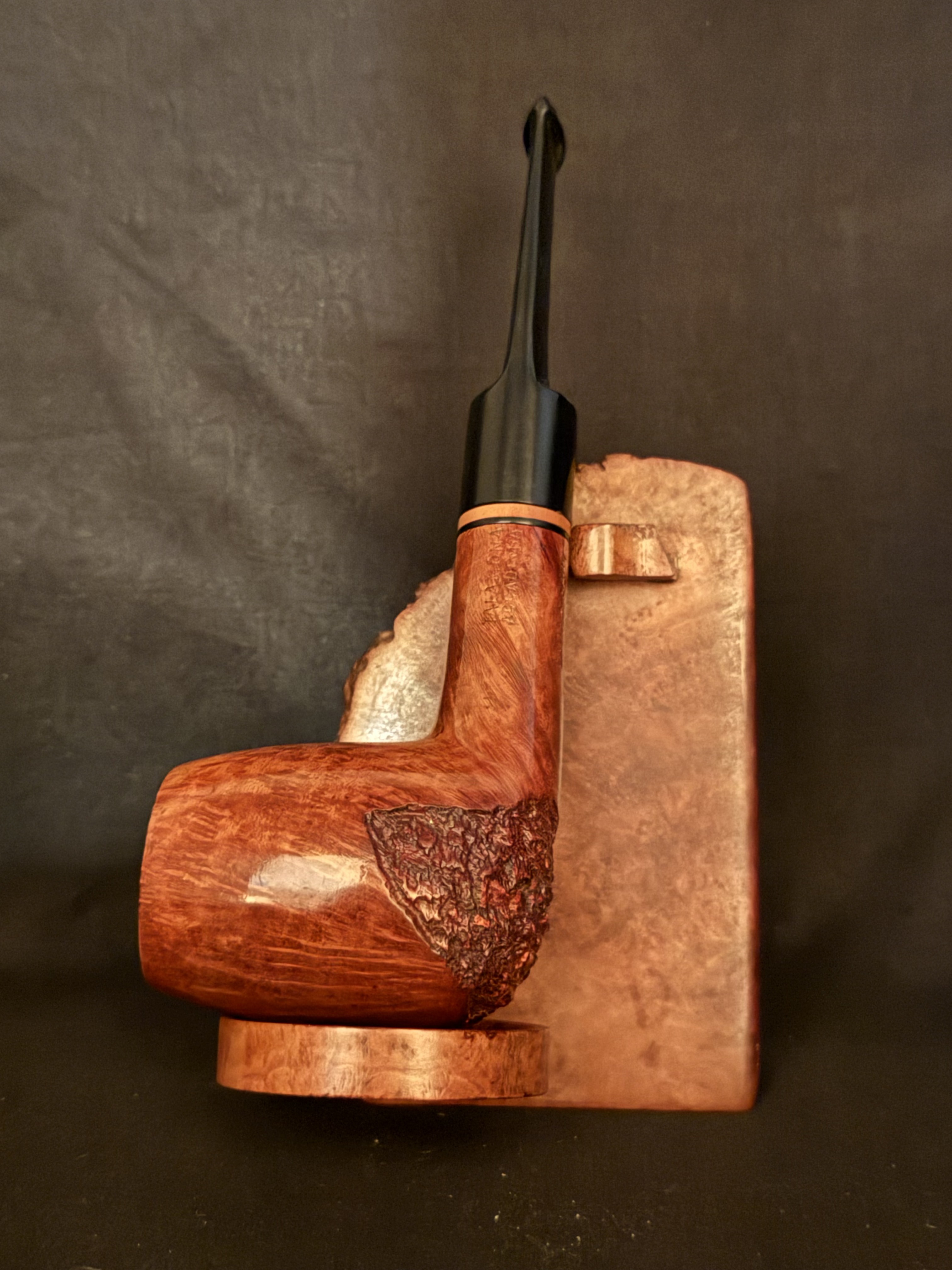 Talamona Accademia Smooth Rustic Straight Billiard Pipe, Italy, 9mm Filter 2
