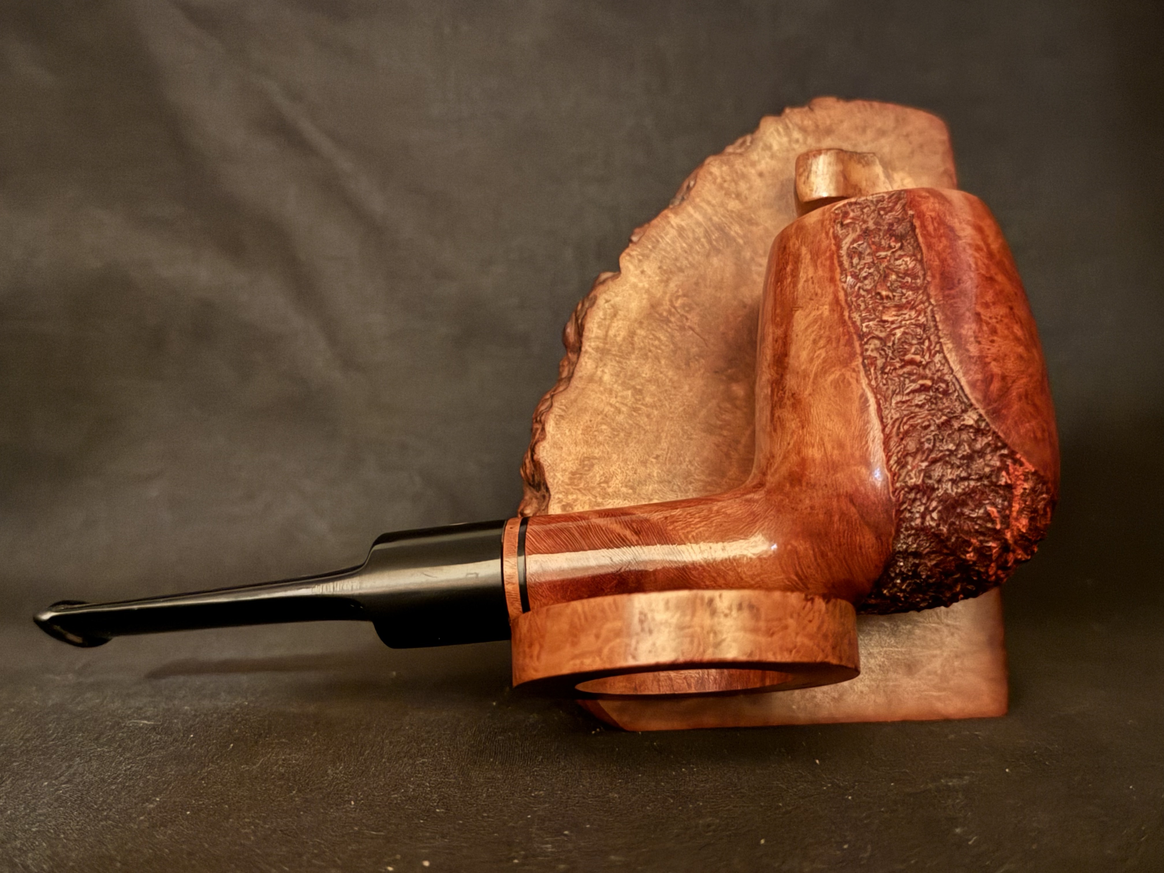 Talamona Accademia Smooth Rustic Straight Billiard Pipe, Italy, 9mm Filter 4