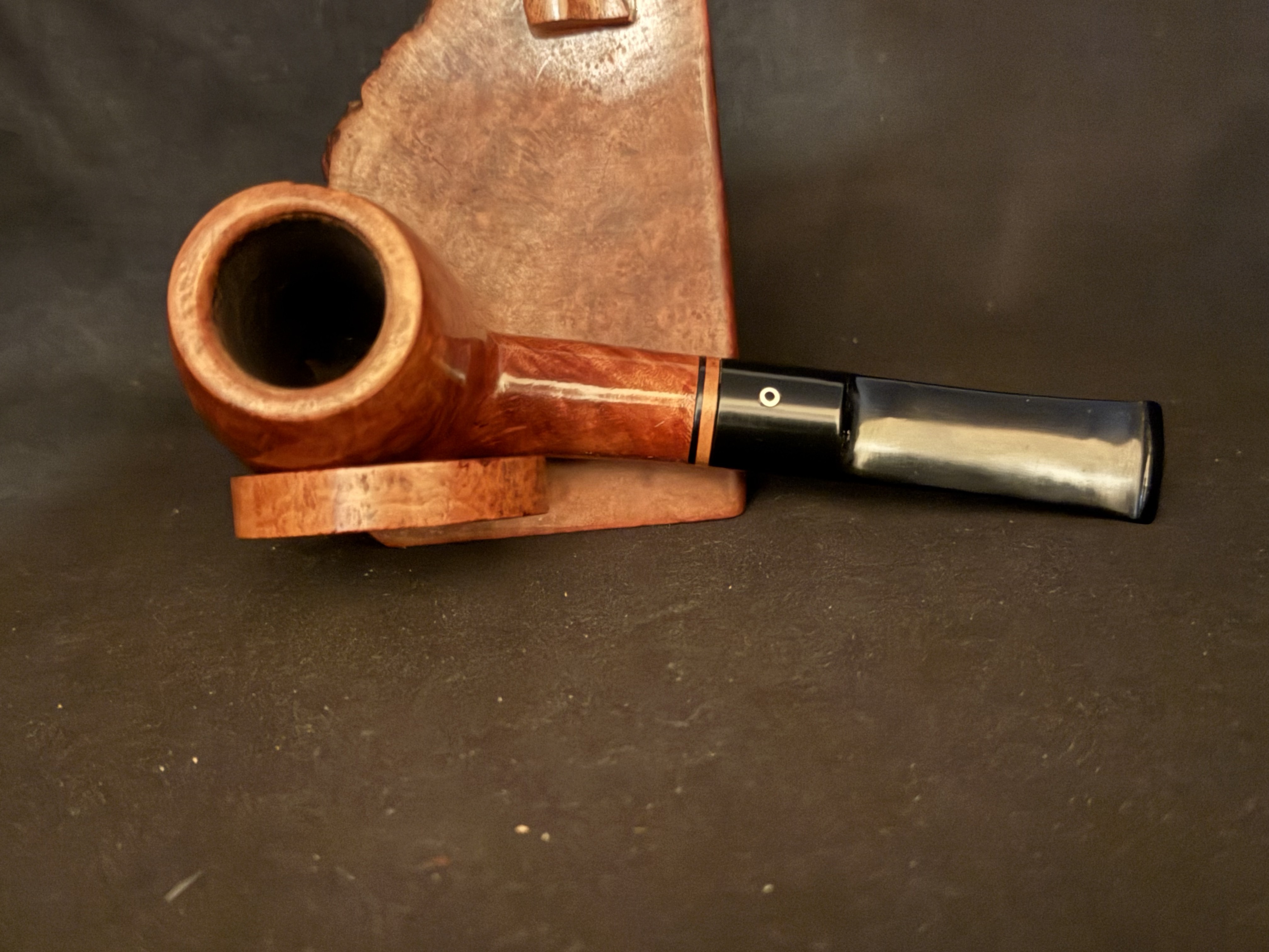 Talamona Accademia Smooth Rustic Straight Billiard Pipe, Italy, 9mm Filter 5