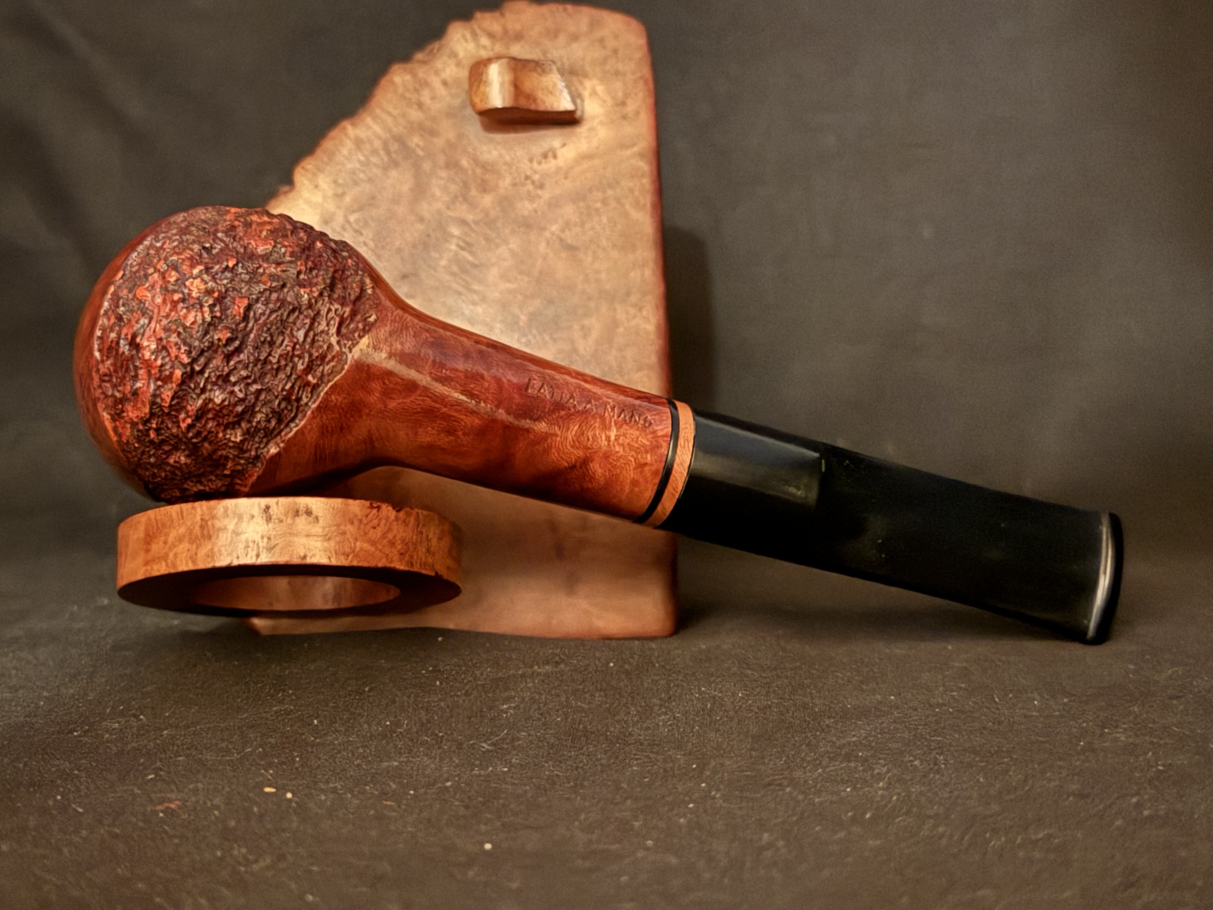 Talamona Accademia Smooth Rustic Straight Billiard Pipe, Italy, 9mm Filter 6