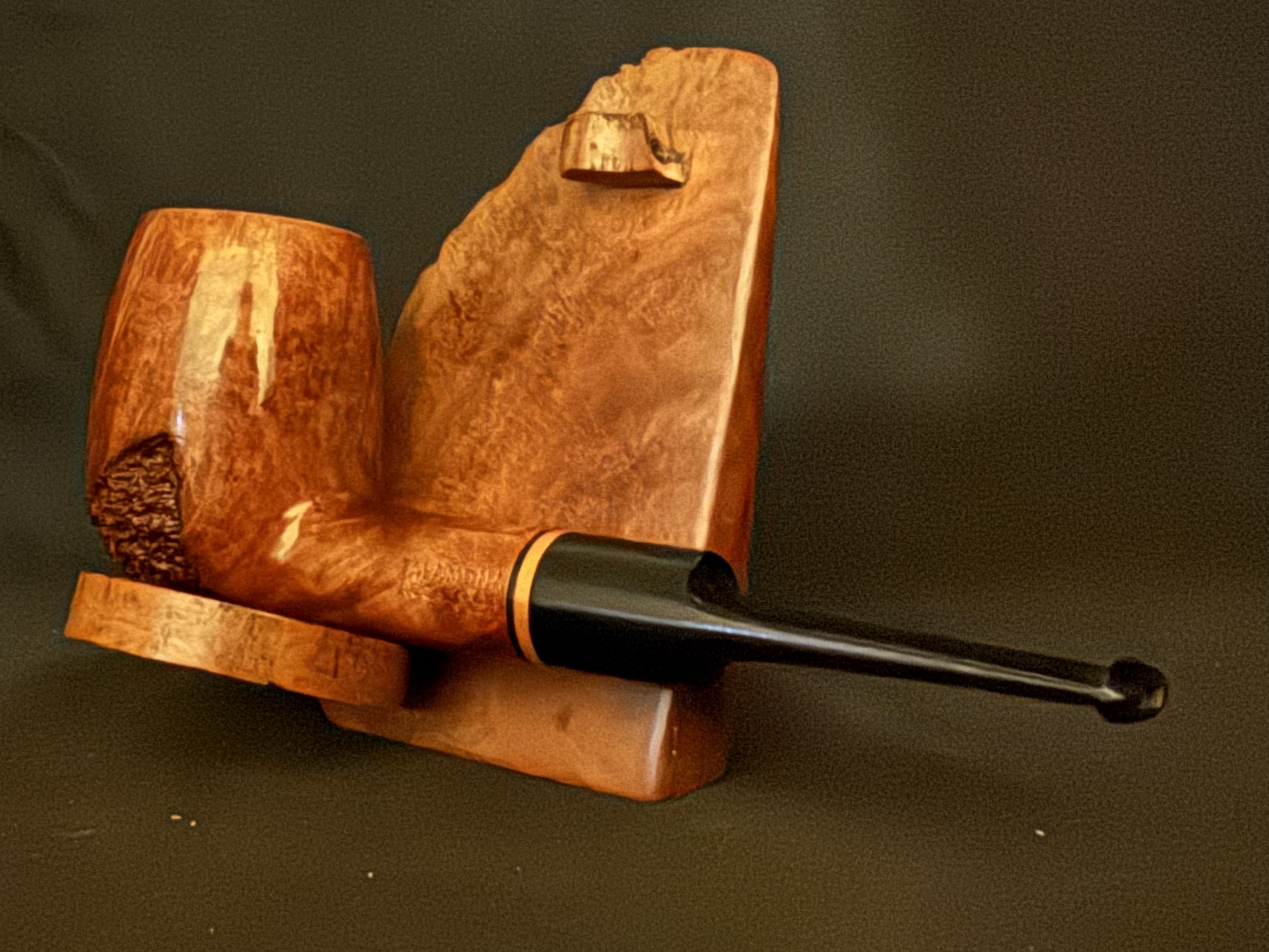 Talamona Accademia Smooth Rustic Straight Billiard Pipe, Italy, 9mm Filter 8