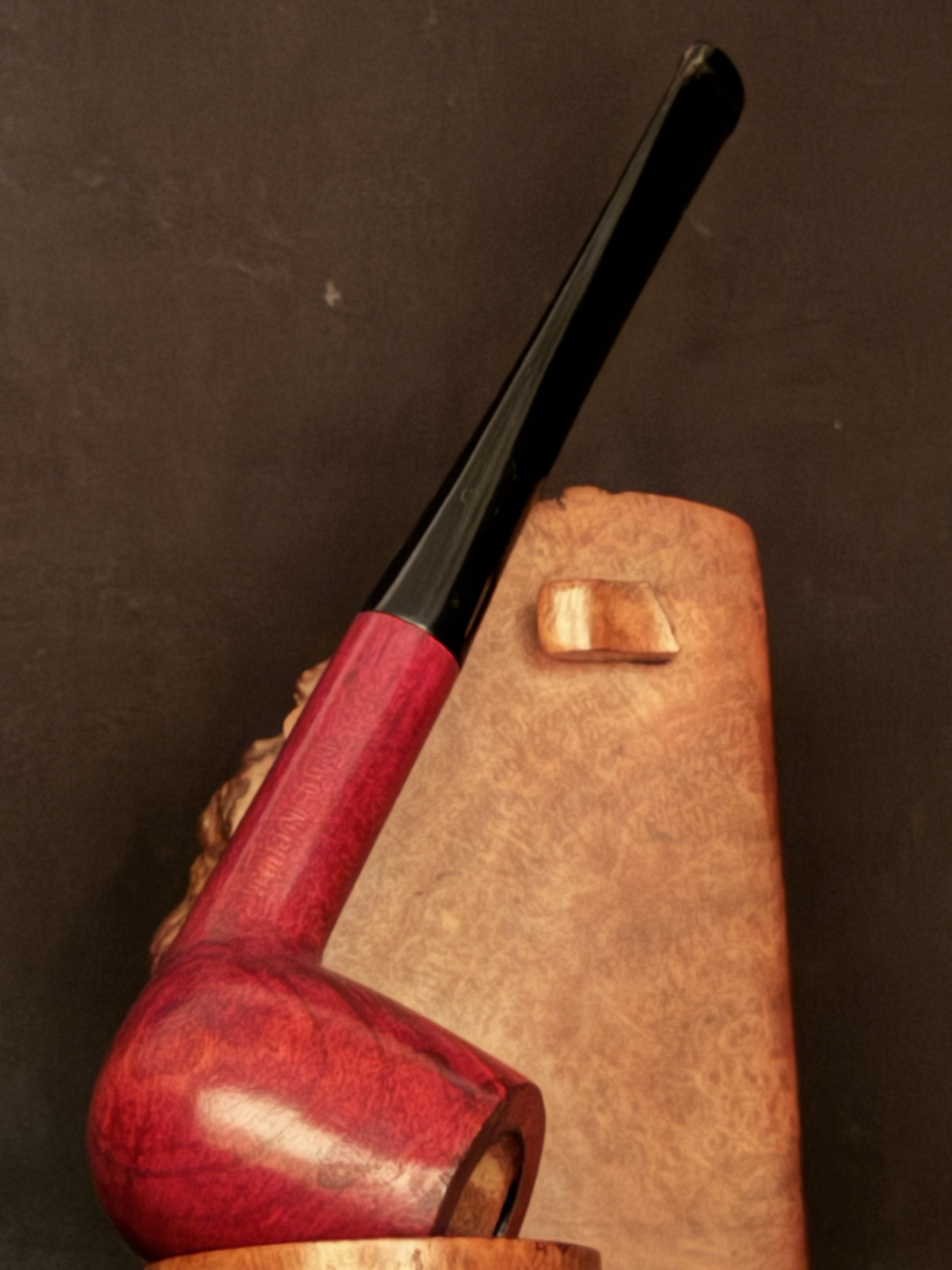 Golden Leaf 1201 Smooth Billiard Estate Pipe - New Old Stock, Unsmoked, Tapered Stem 3