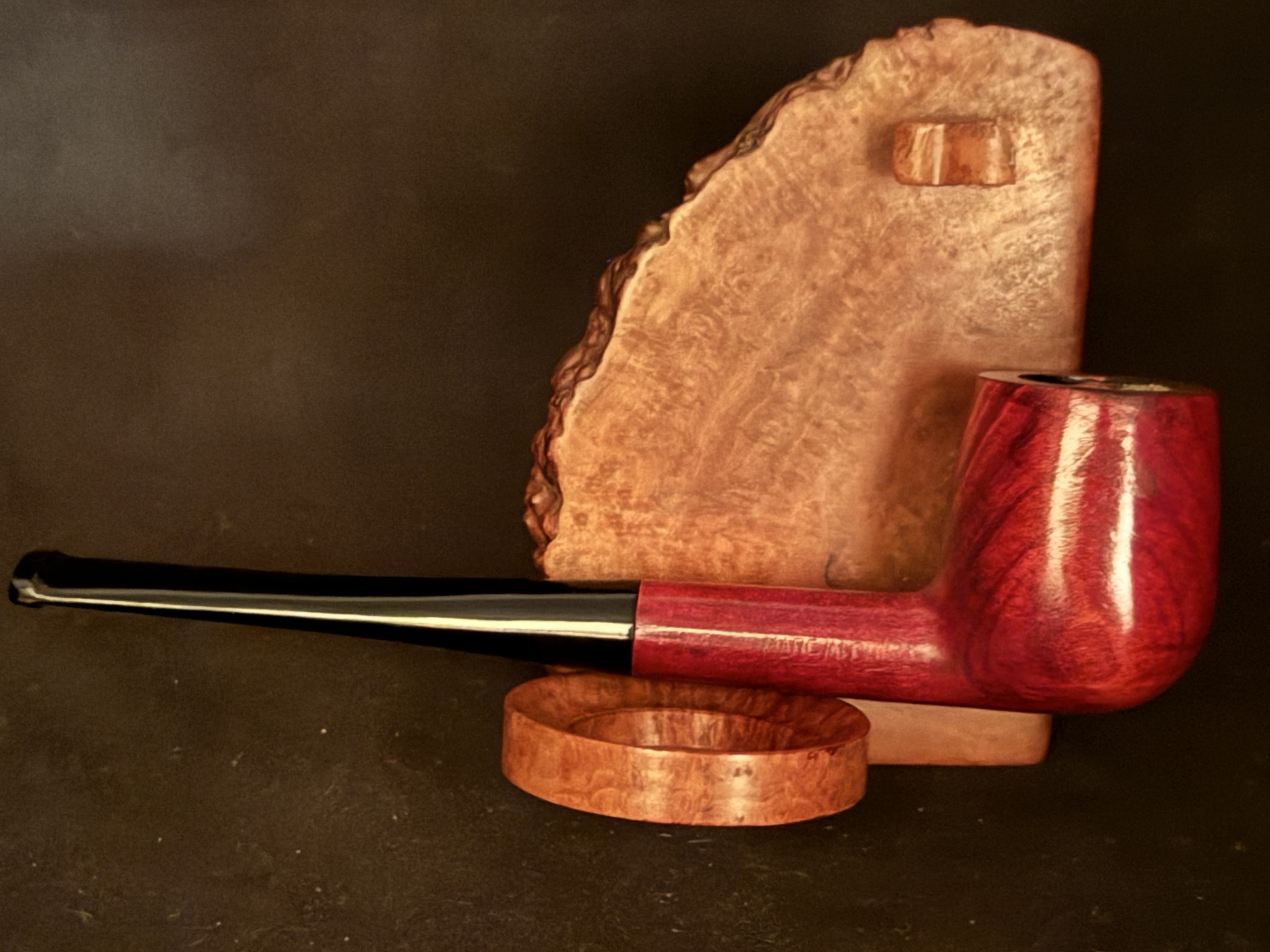 Golden Leaf 1201 Smooth Billiard Estate Pipe - New Old Stock, Unsmoked, Tapered Stem 4