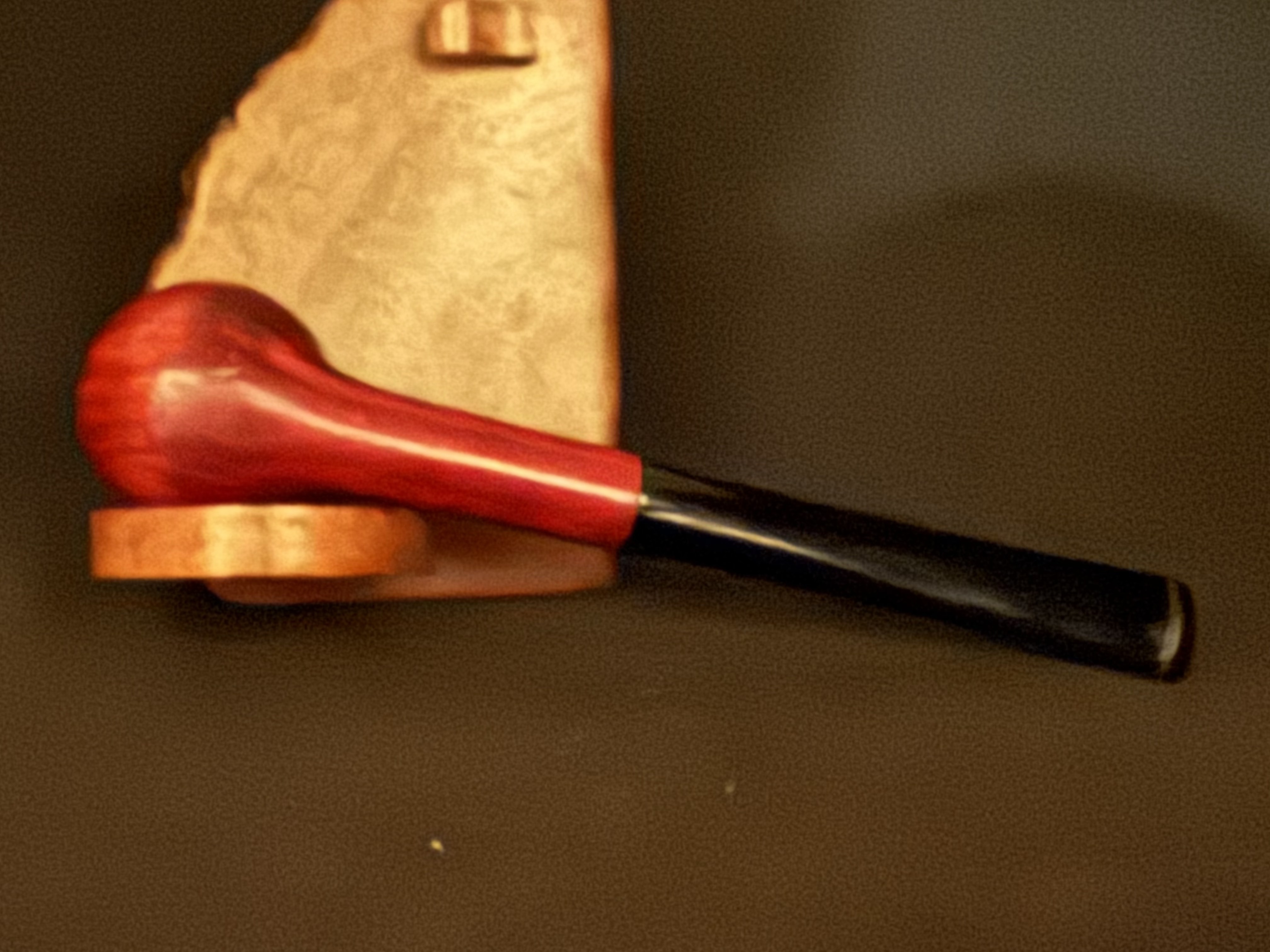 Golden Leaf 1201 Smooth Billiard Estate Pipe - New Old Stock, Unsmoked, Tapered Stem 6