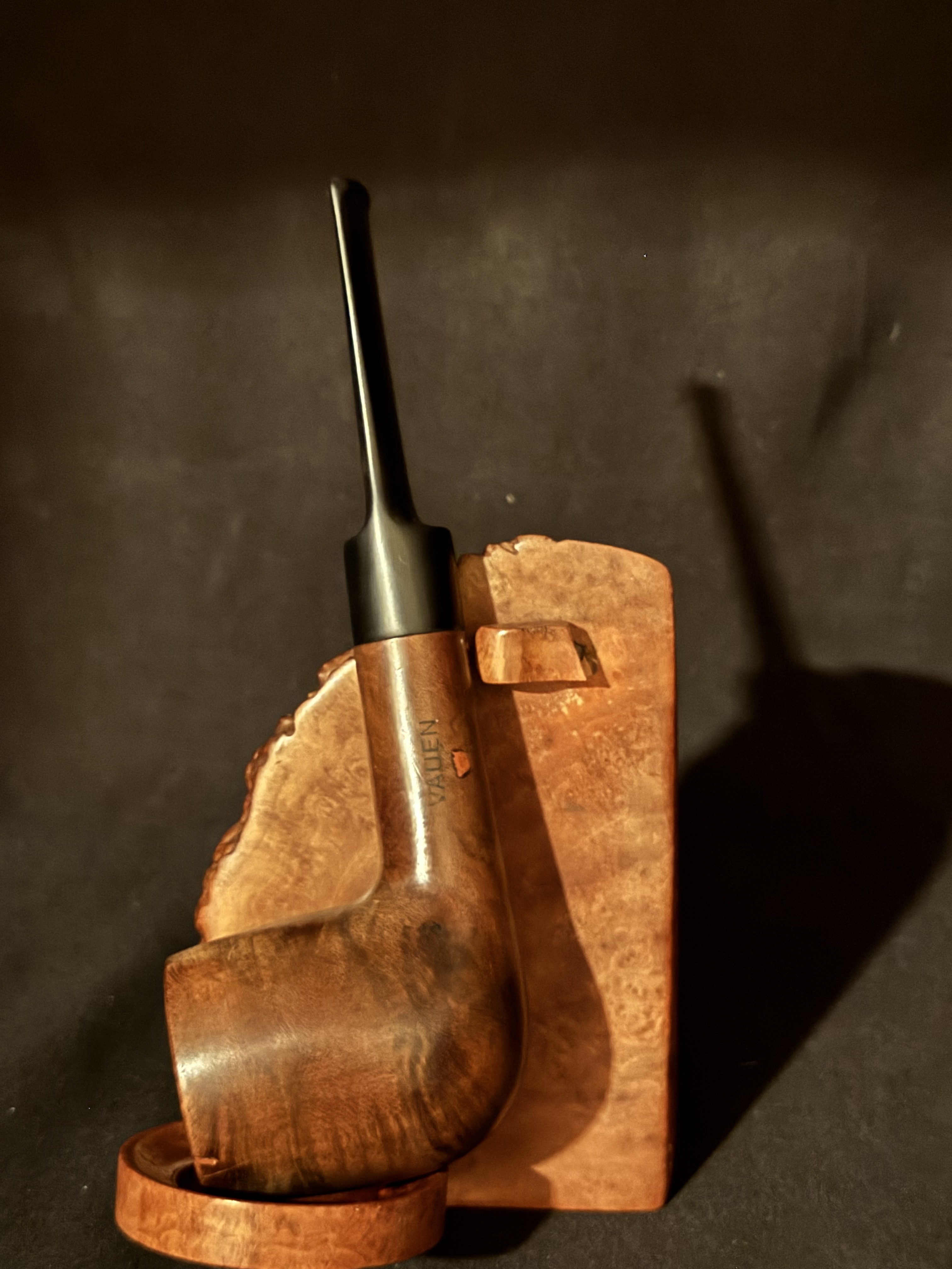 Vauen 3288 Straight Billiard Smooth Estate Pipe, Vulcanite Saddle Stem