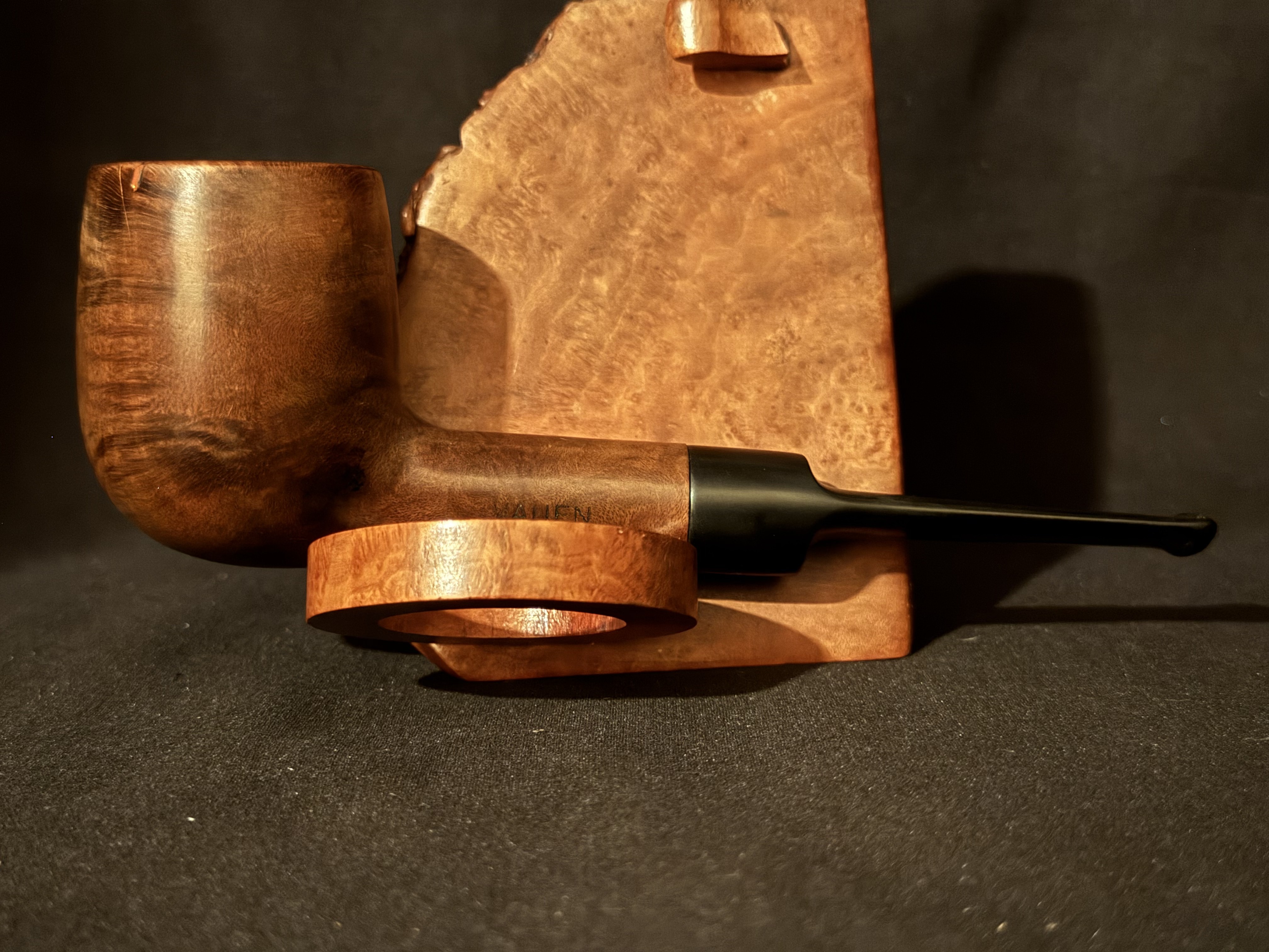Vauen 3288 Straight Billiard Smooth Estate Pipe, Vulcanite Saddle Stem 3