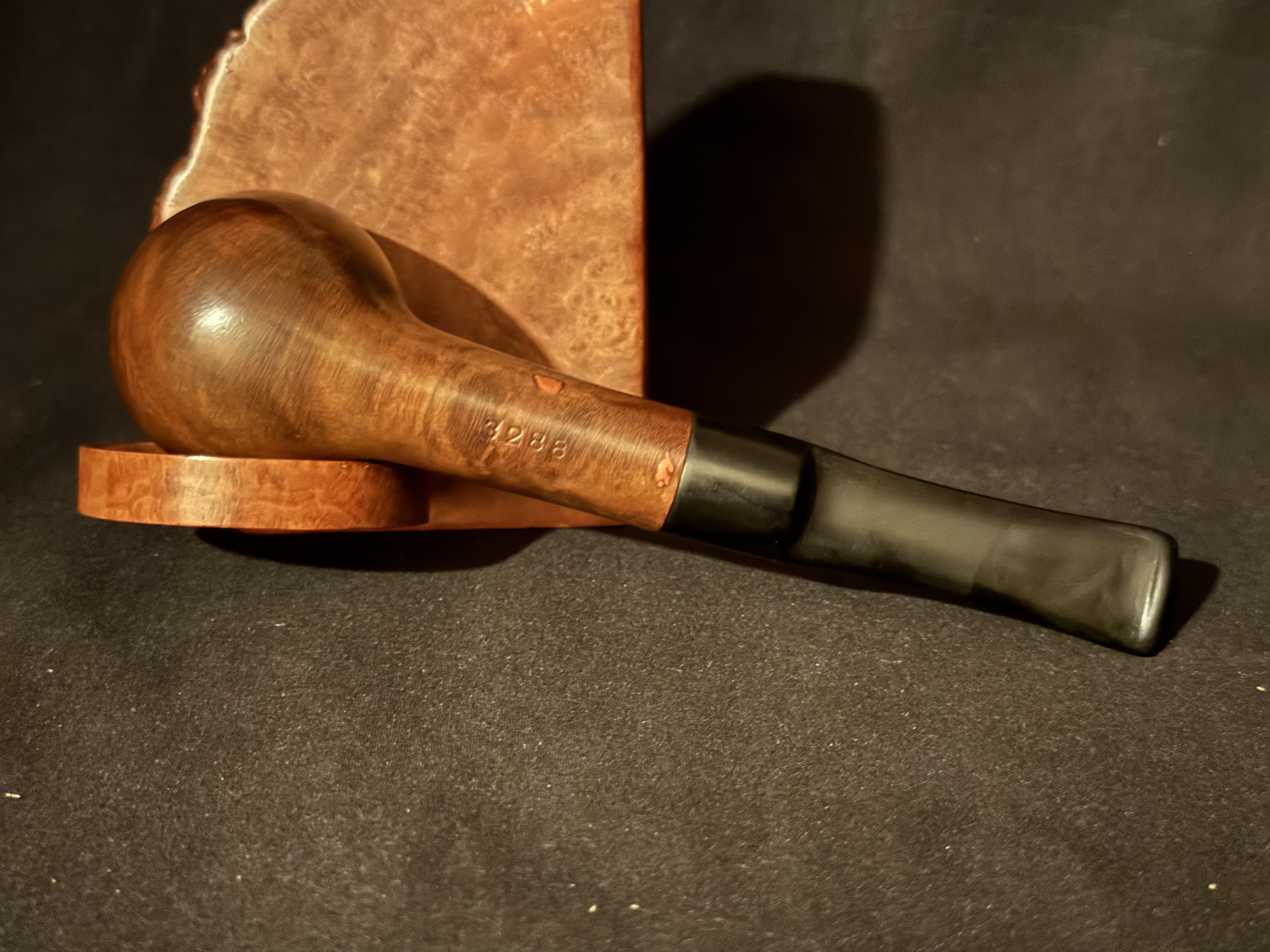 Vauen 3288 Straight Billiard Smooth Estate Pipe, Vulcanite Saddle Stem 6
