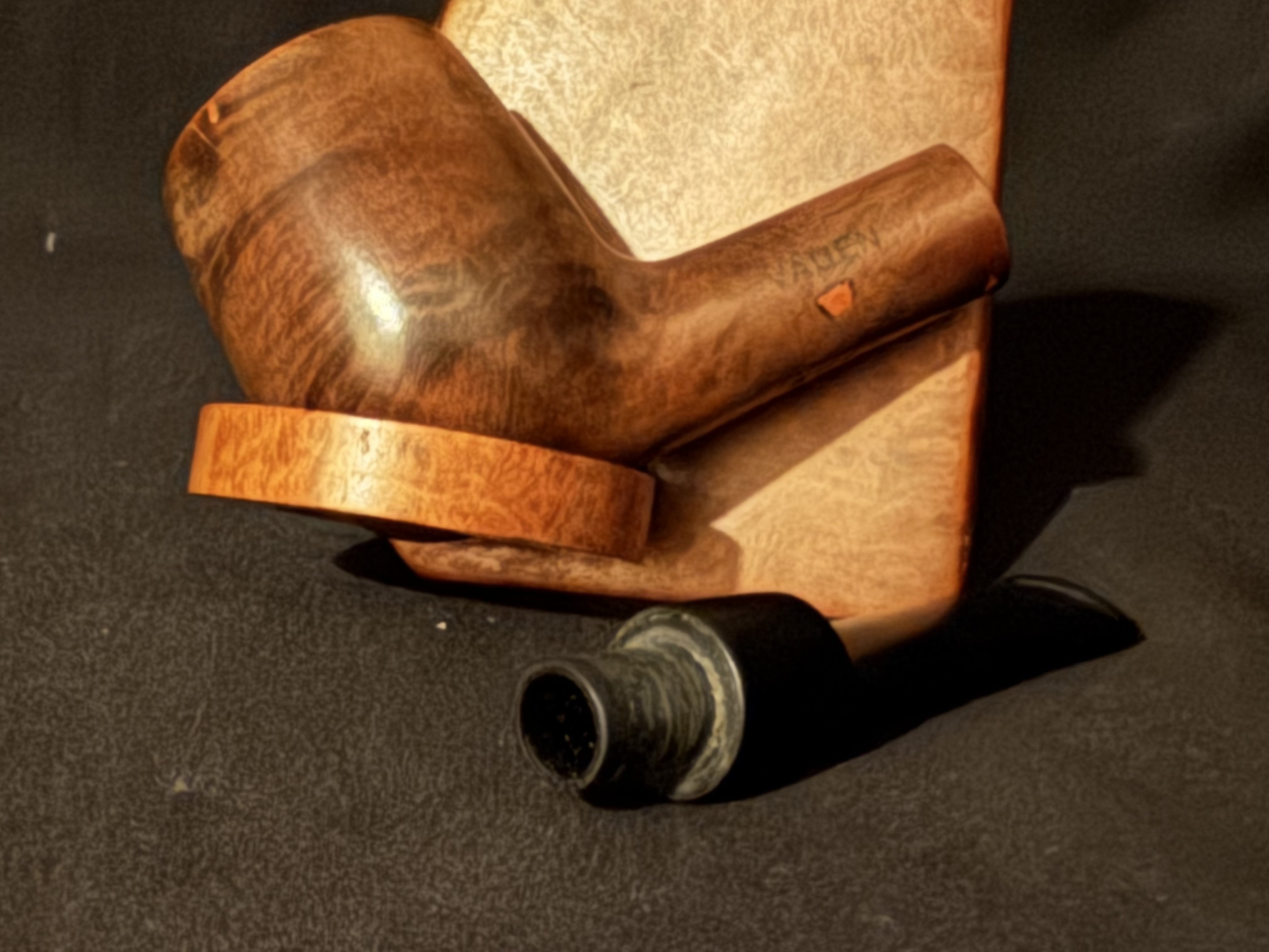 Vauen 3288 Straight Billiard Smooth Estate Pipe, Vulcanite Saddle Stem 10