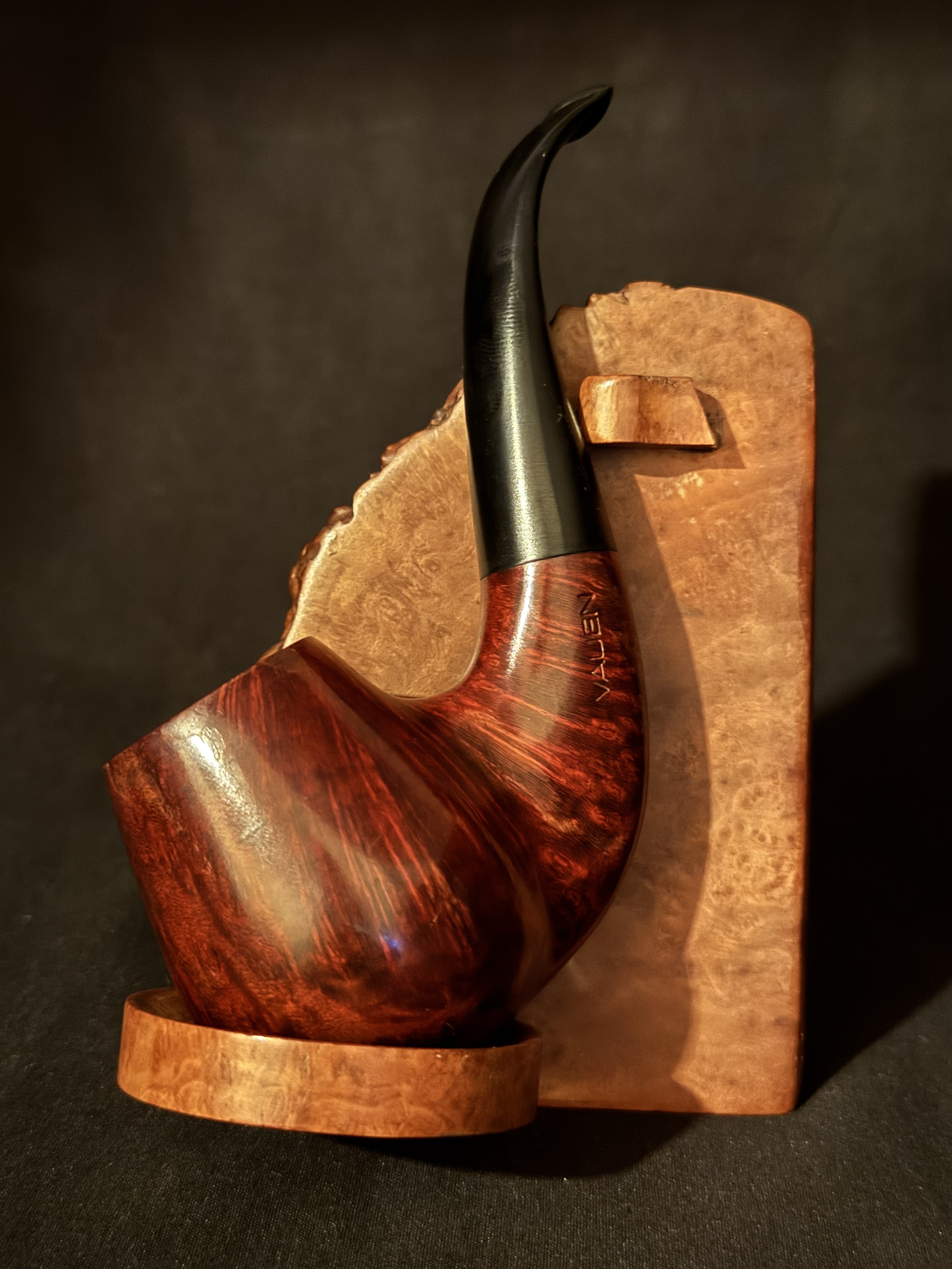 Vauen 3912 Bent Brandy Smooth Briar Estate Pipe, German, 9mm Filter