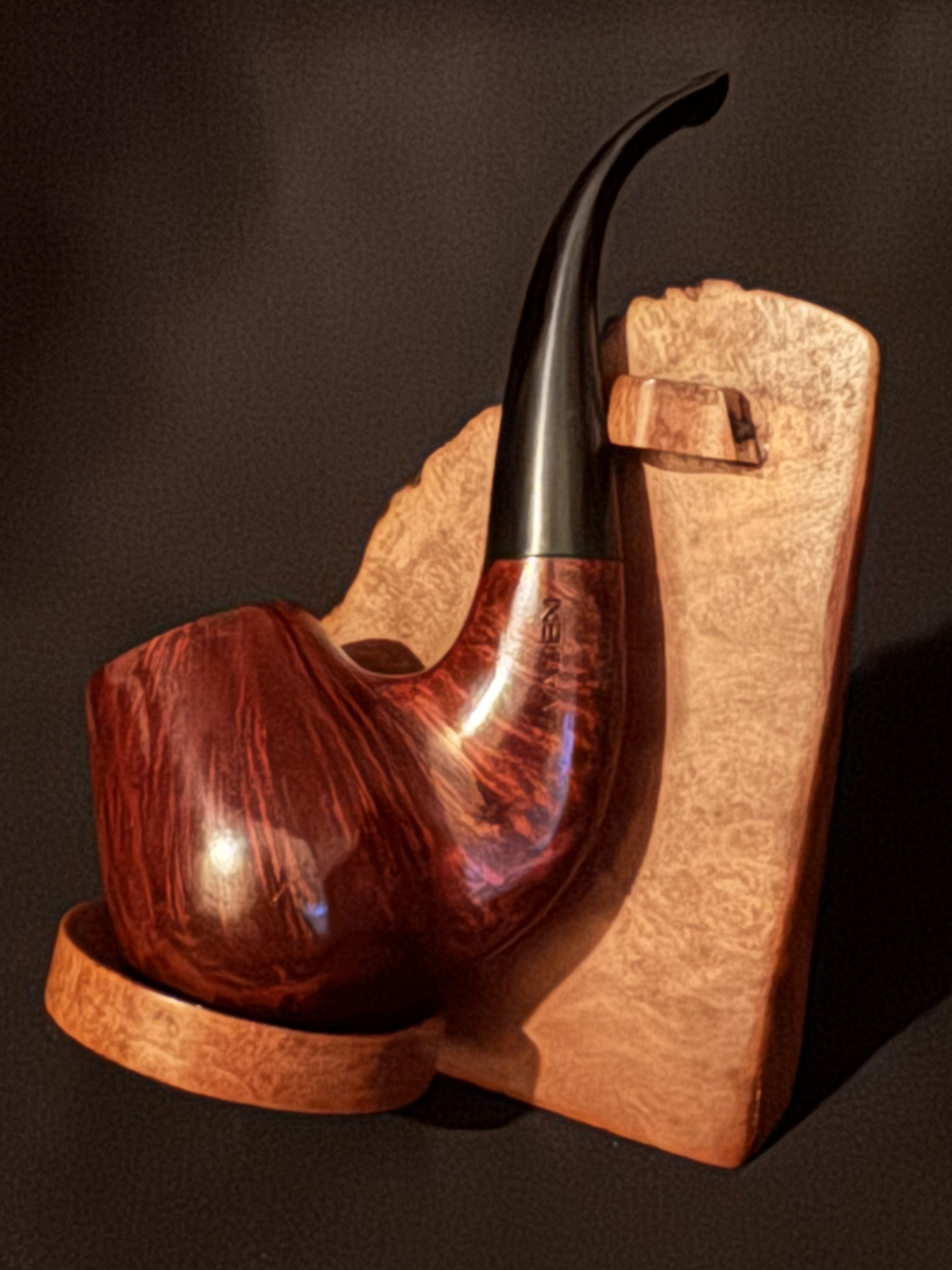 Vauen 3912 Bent Brandy Smooth Briar Estate Pipe, German, 9mm Filter 2