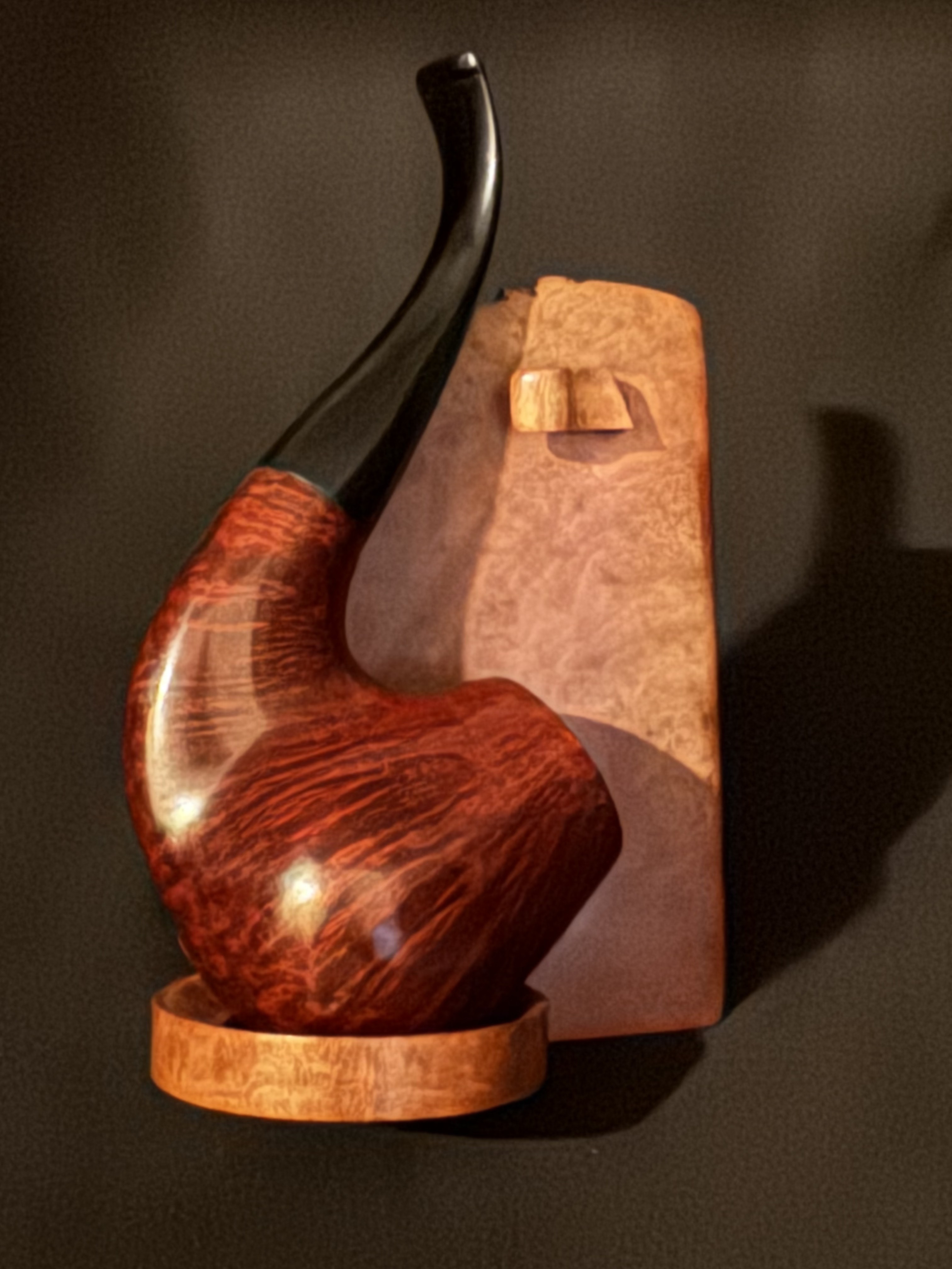 Vauen 3912 Bent Brandy Smooth Briar Estate Pipe, German, 9mm Filter 16
