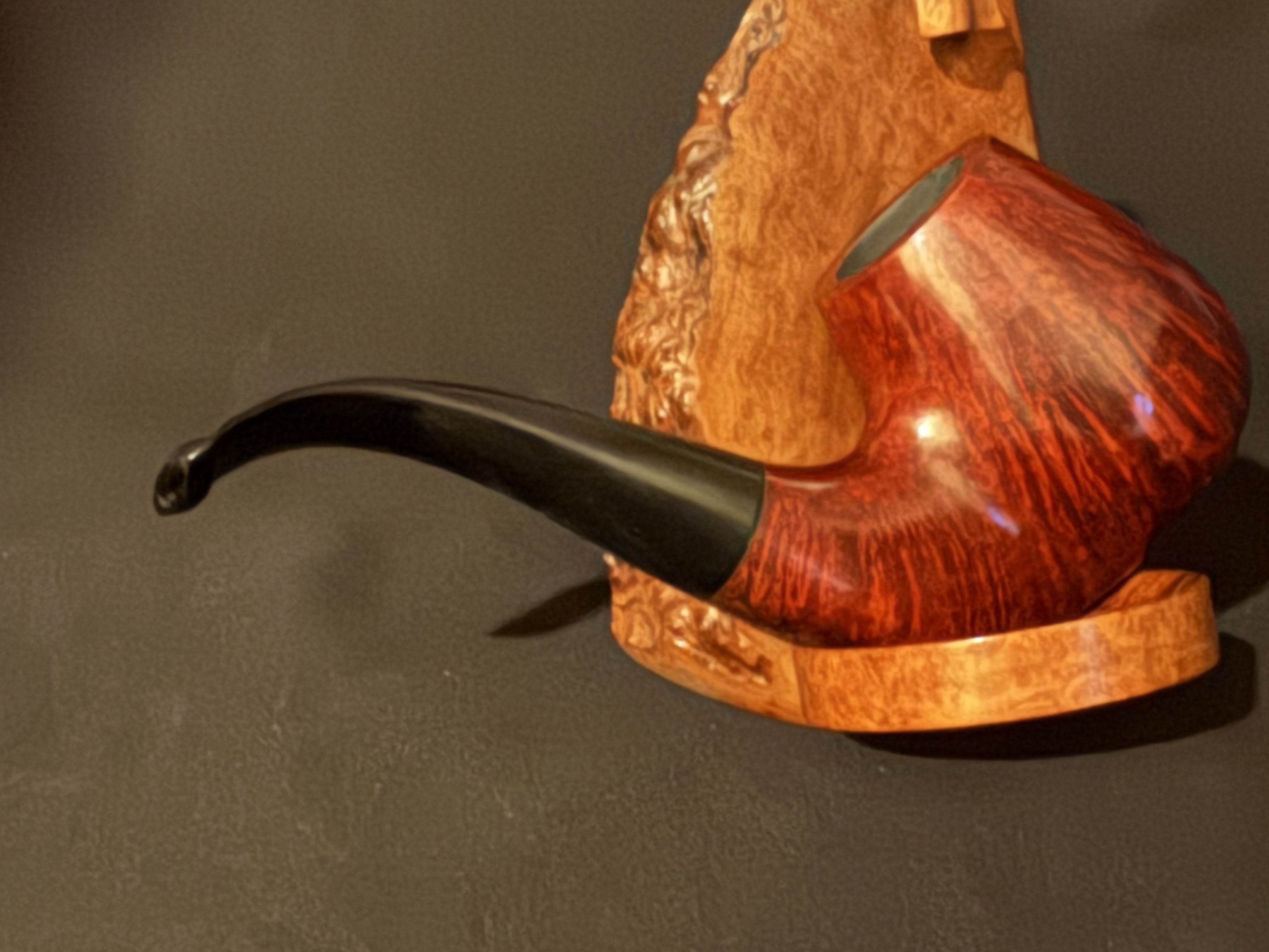 Vauen 3912 Bent Brandy Smooth Briar Estate Pipe, German, 9mm Filter 17