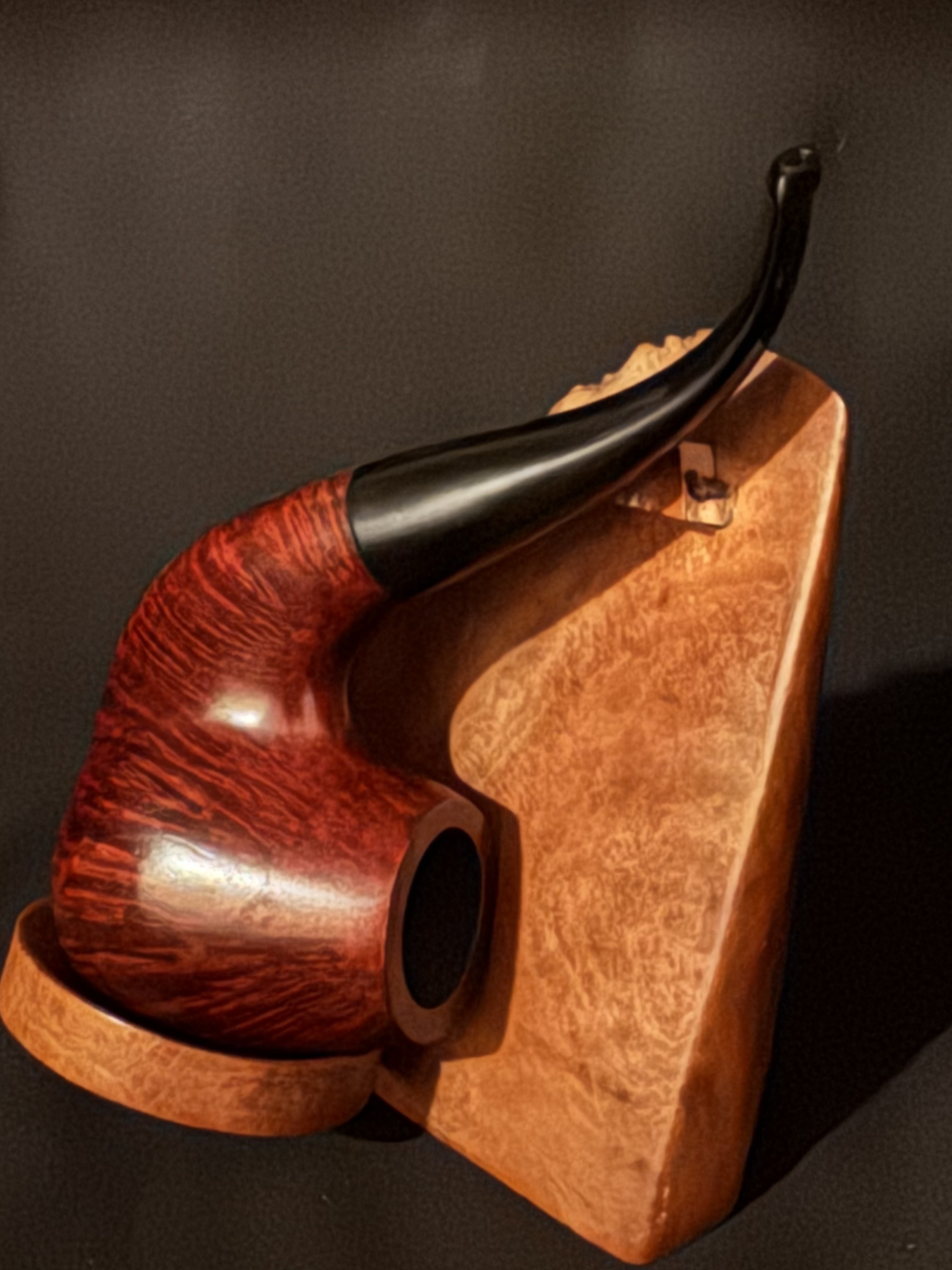Vauen 3912 Bent Brandy Smooth Briar Estate Pipe, German, 9mm Filter 11