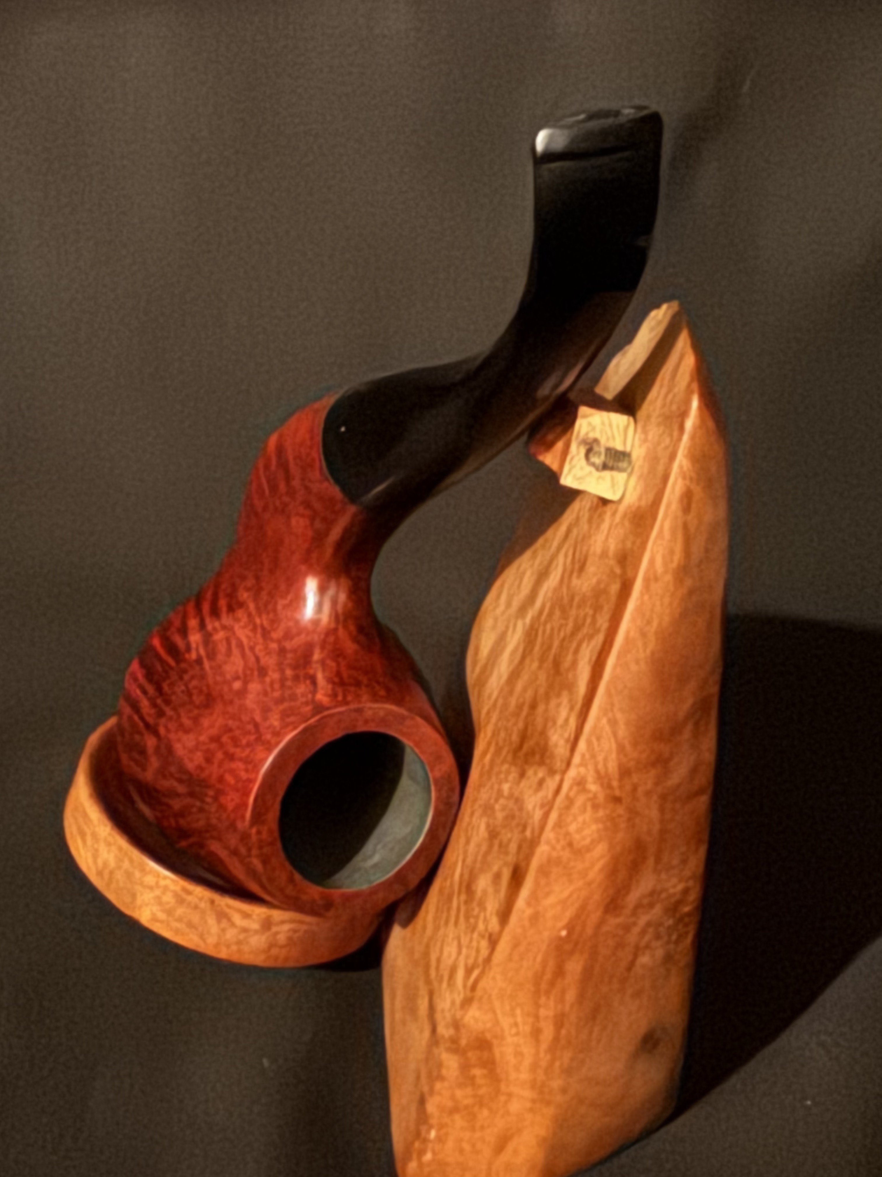 Vauen 3912 Bent Brandy Smooth Briar Estate Pipe, German, 9mm Filter 12