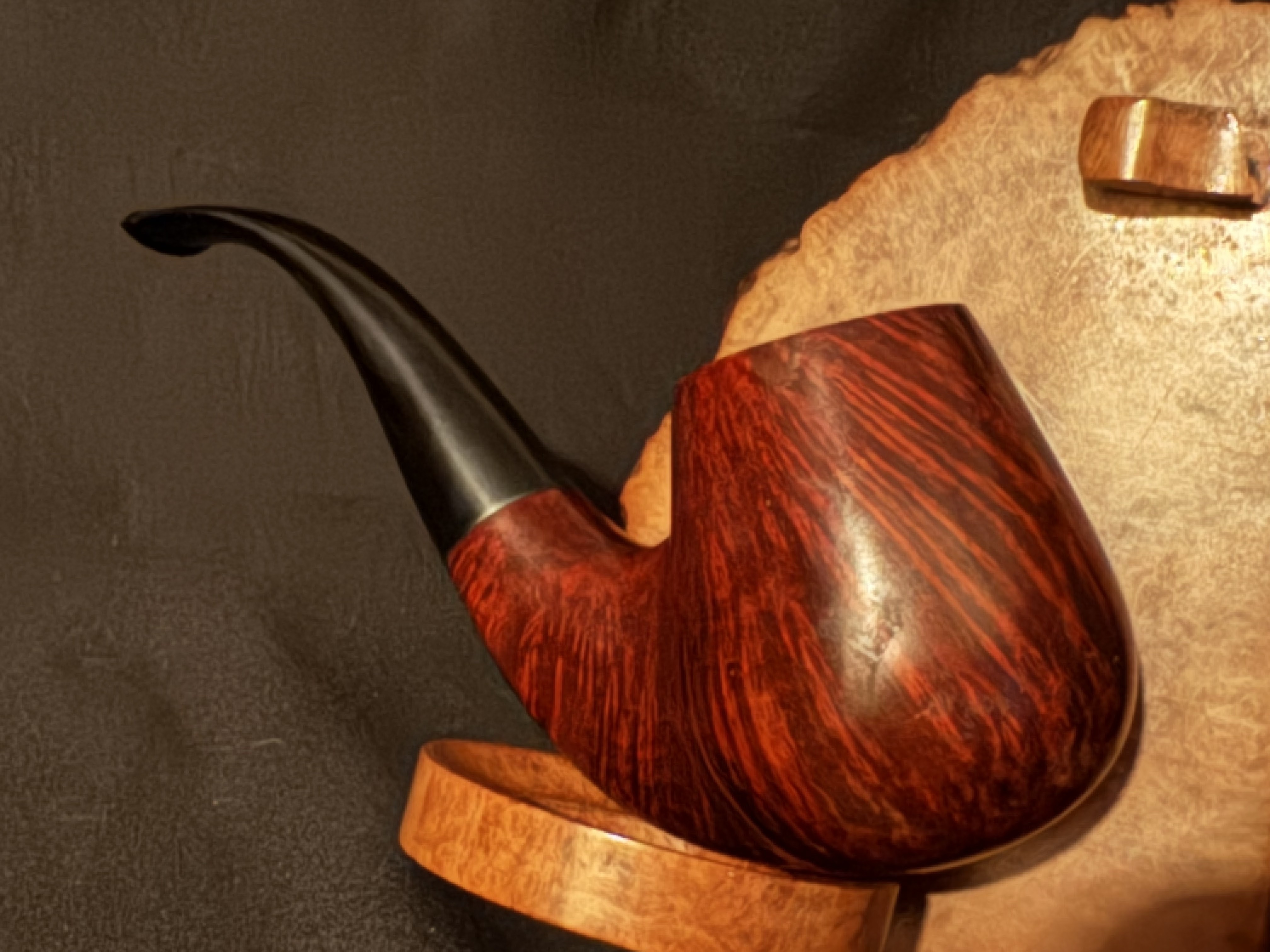 Vauen 3912 Bent Brandy Smooth Briar Estate Pipe, German, 9mm Filter 5