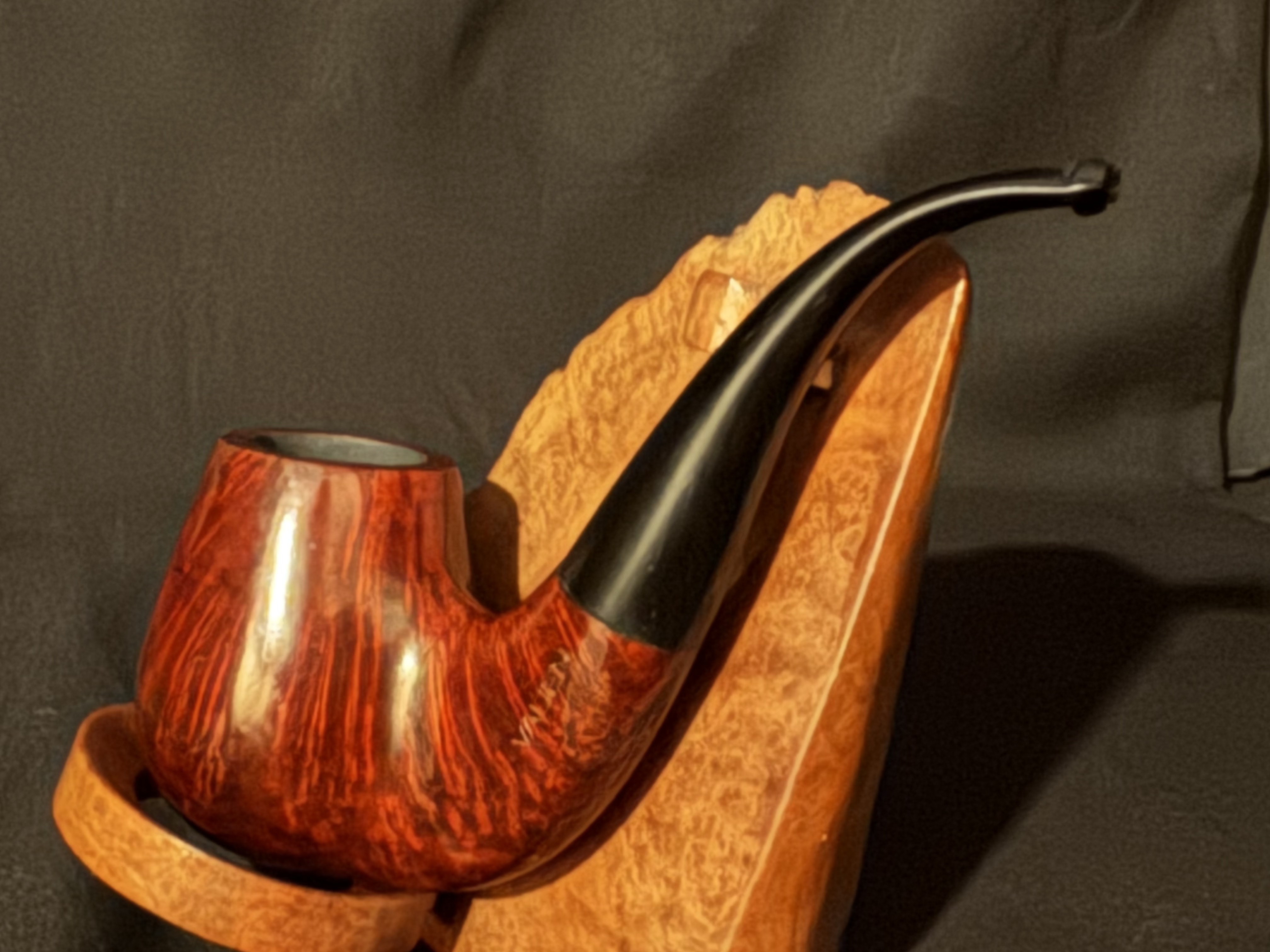 Vauen 3912 Bent Brandy Smooth Briar Estate Pipe, German, 9mm Filter 4