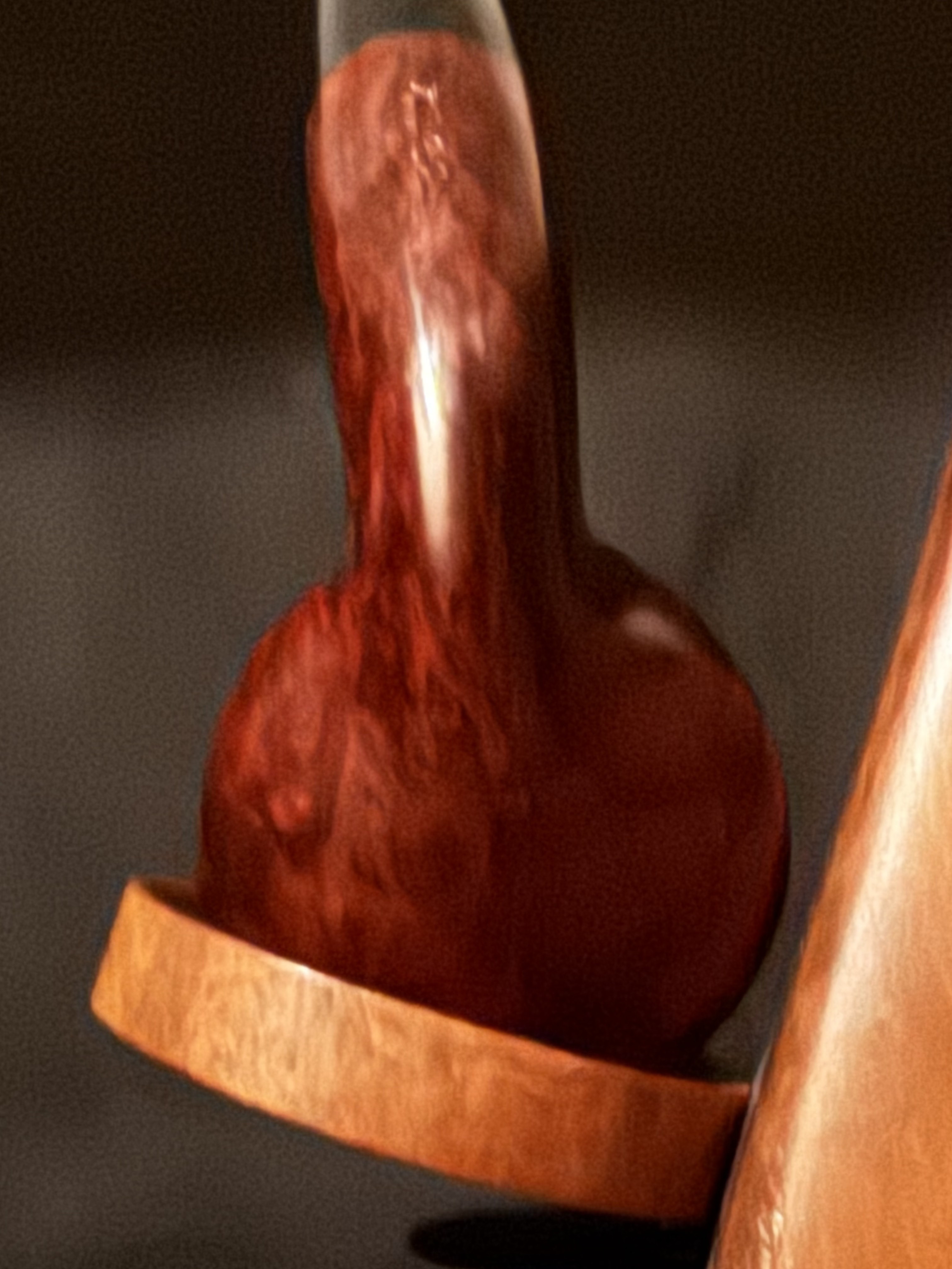 Vauen 3912 Bent Brandy Smooth Briar Estate Pipe, German, 9mm Filter 13
