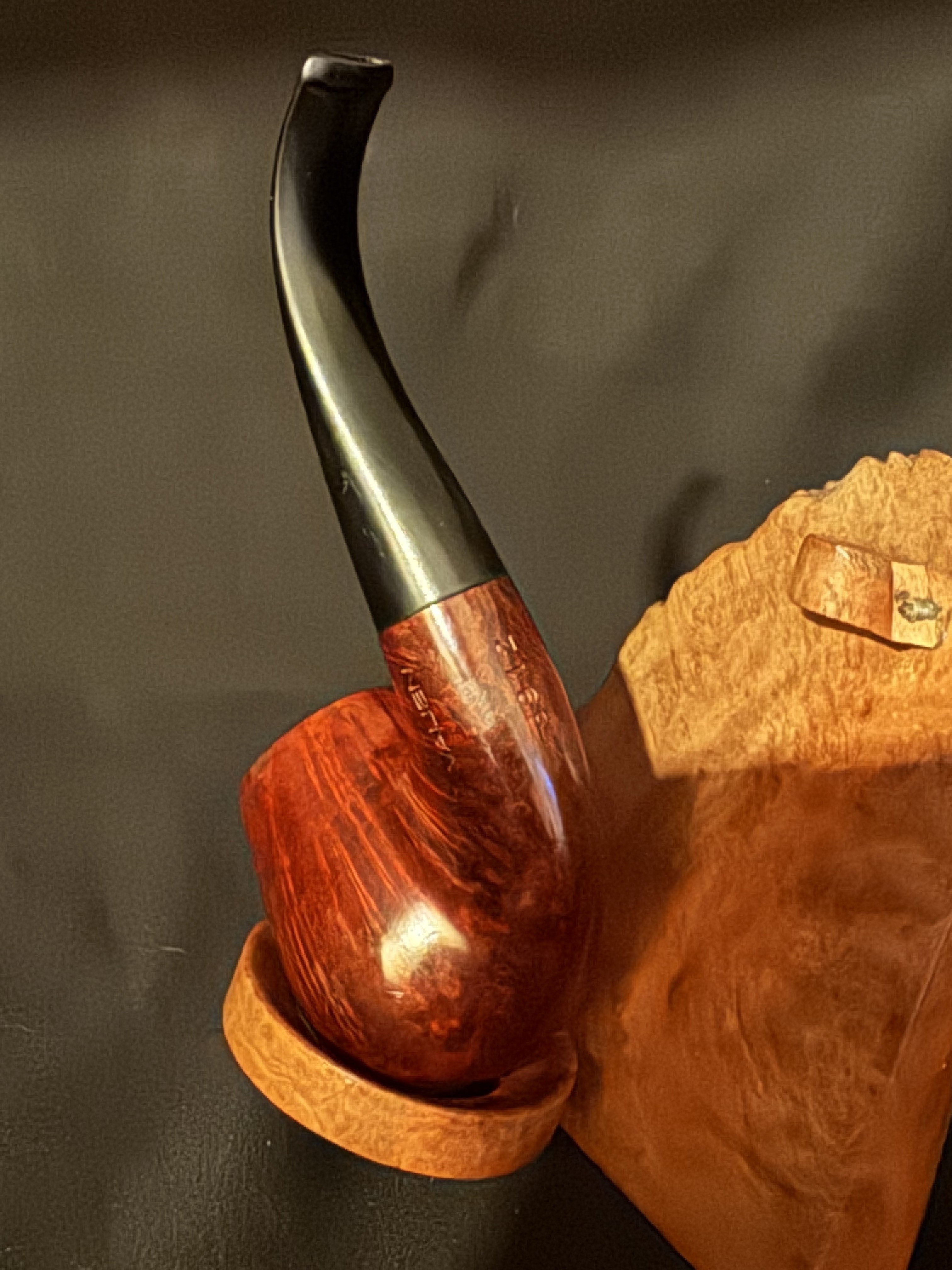 Vauen 3912 Bent Brandy Smooth Briar Estate Pipe, German, 9mm Filter 14