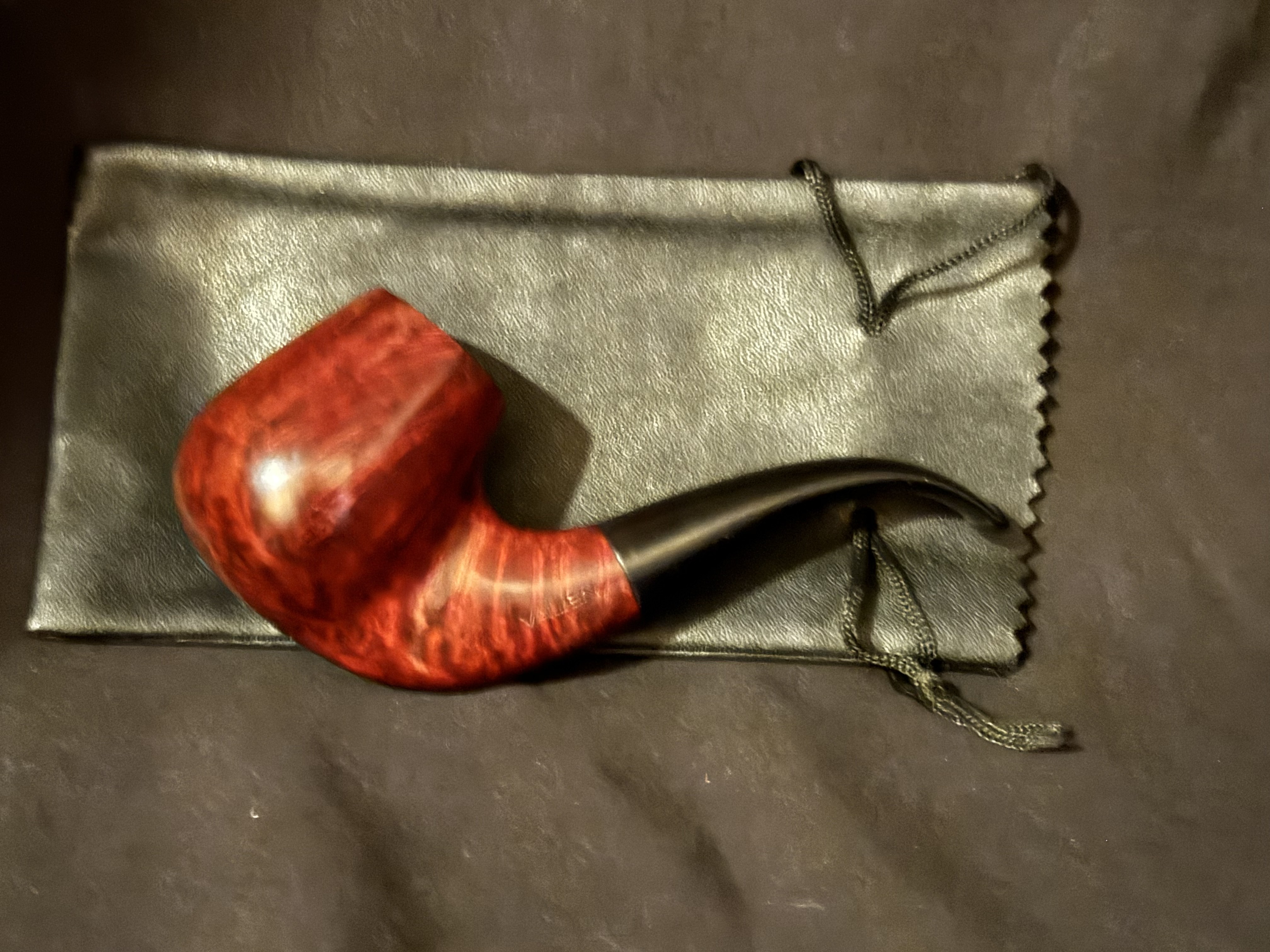 Vauen 3912 Bent Brandy Smooth Briar Estate Pipe, German, 9mm Filter 3