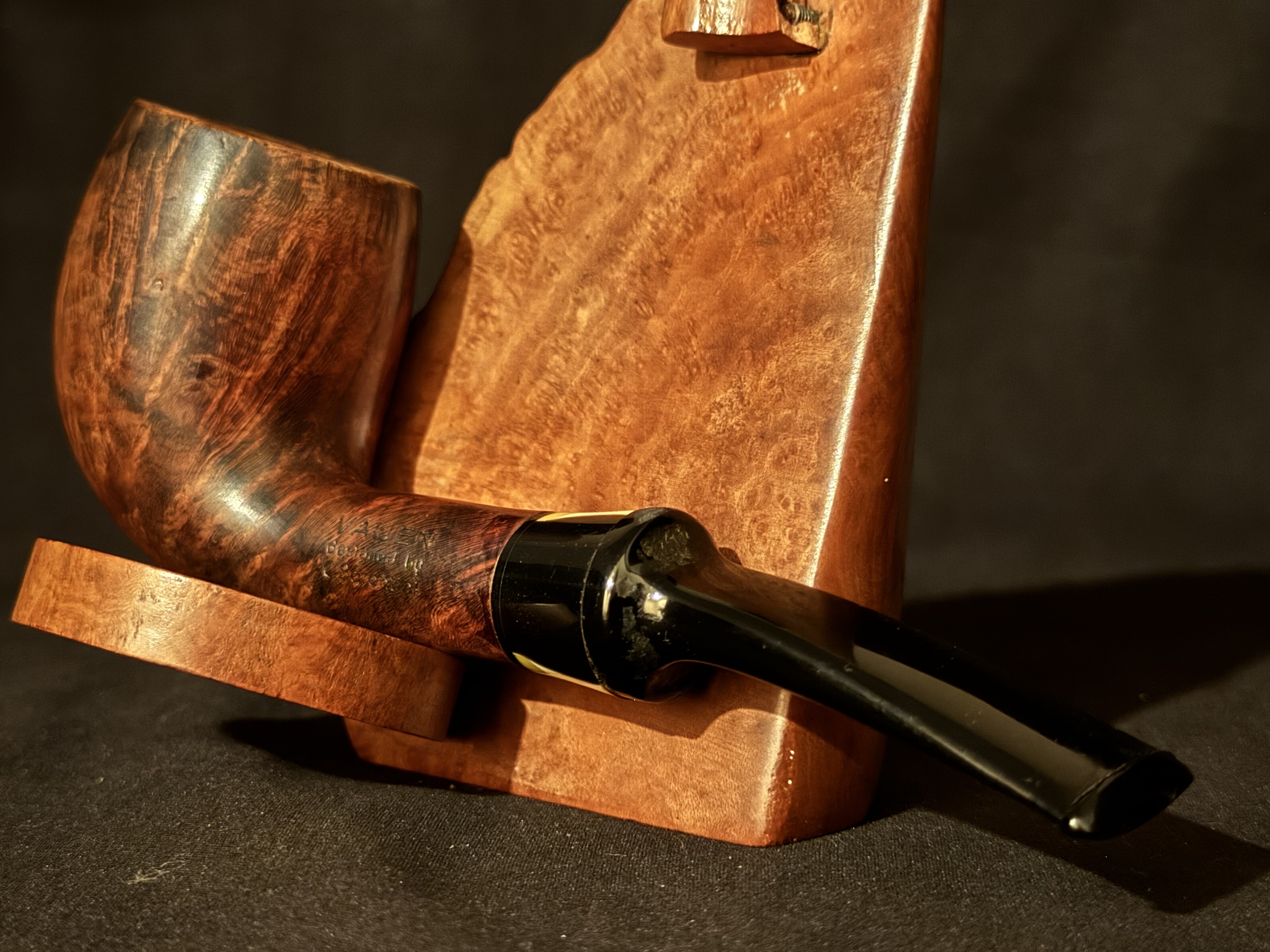 Vauen C. Barontini Smooth Bent Billiard Estate Pipe, German Briar 8